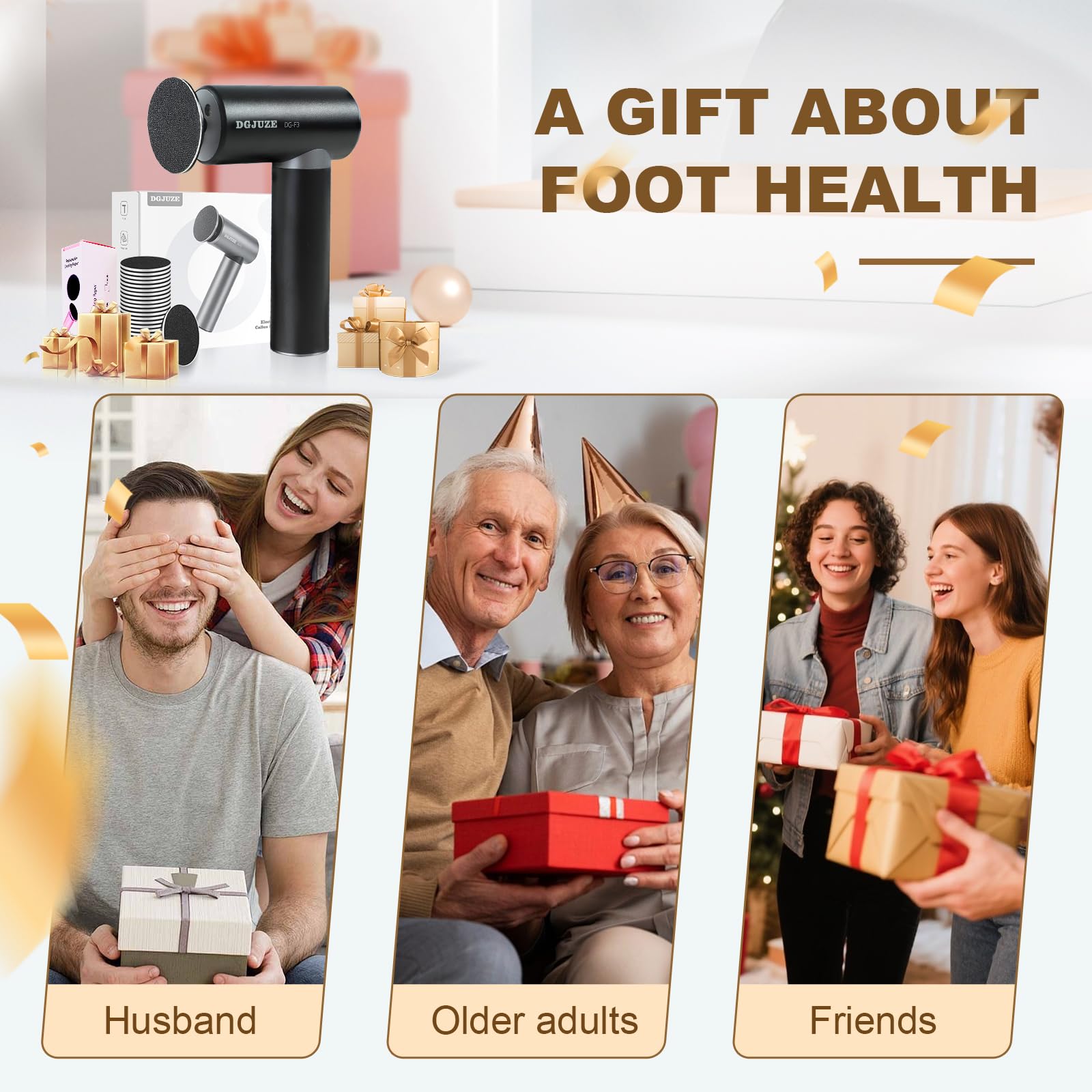 Premium Electric Foot Callus Remover, Rechargeable 3-Speed Foot File