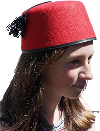 Chapeau Fez Rouge Style Marocain Avec Pompon Noir : Amazon.ca: Maison