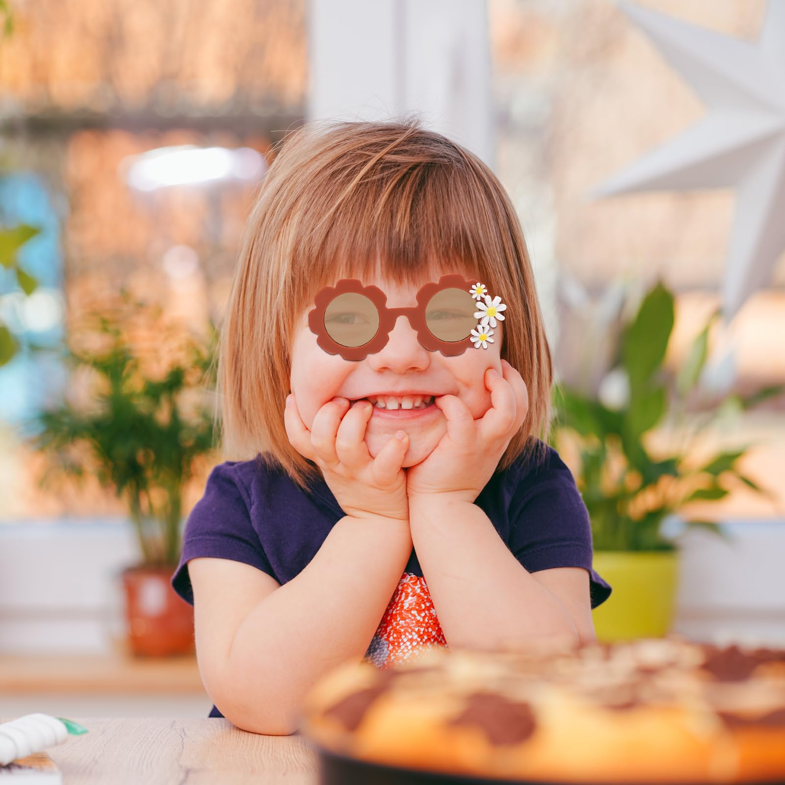 7 szt. dziecięce okulary słonecznikowe, modne okulary przeciwsłoneczne dla dzieci, okrągłe okulary przeciwsłoneczne dla chłopców i dziewcząt, okulary przeciwsłoneczne dla dzieci na zewnątrz,