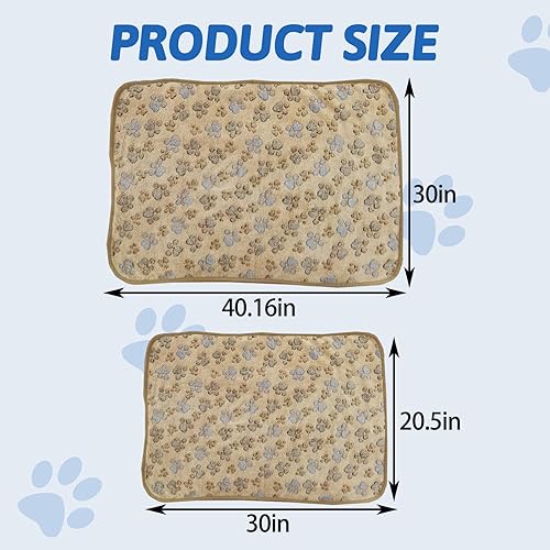 Miniatura 4 de PINVNBY 3 mantas de gato, manta suave y esponjosa para perros con patas de cachorro, forro polar coral, jaulas de conejo, mantas lindas para