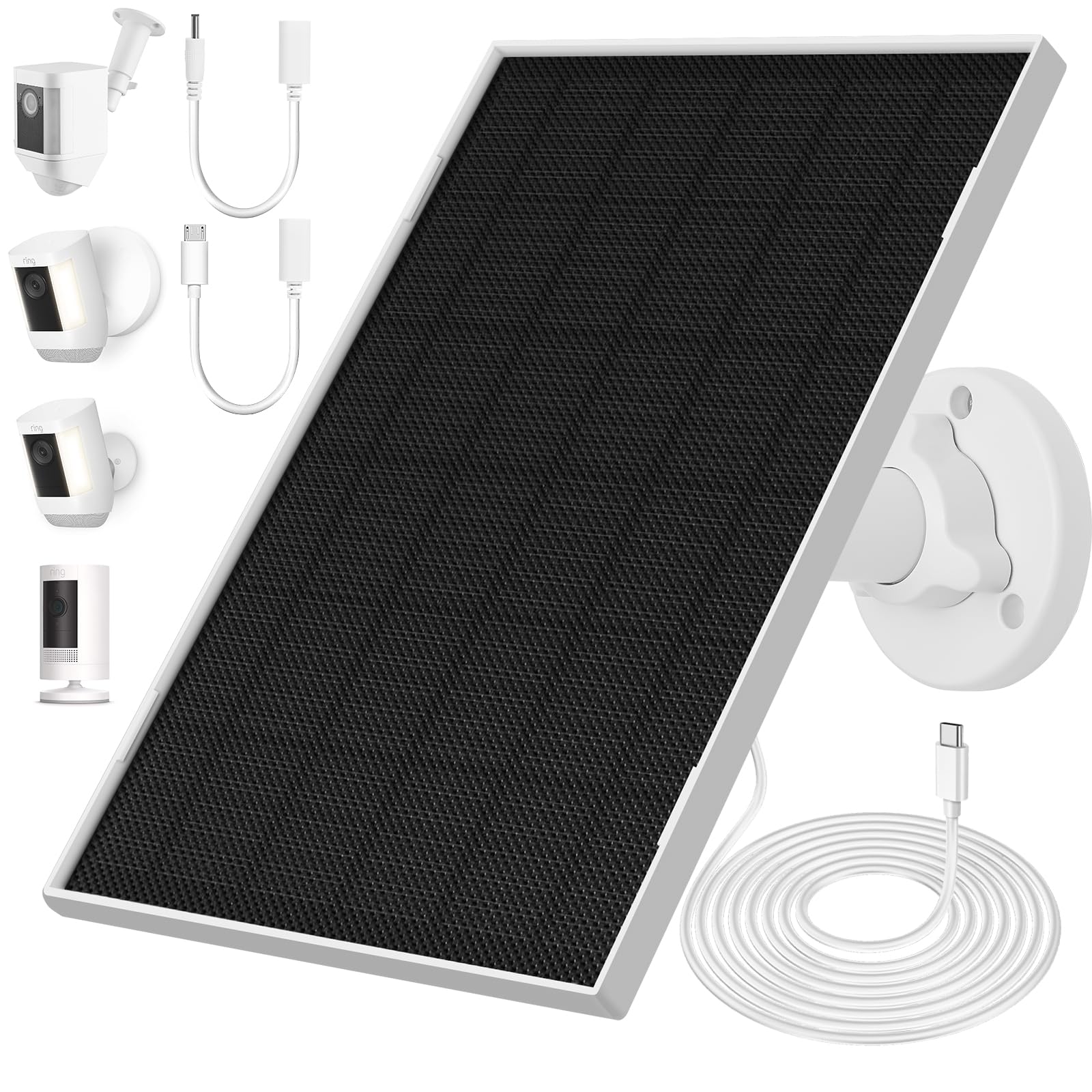 Amazon.com : Ring Solar Panel Charger, 6.5W Solar Panel for