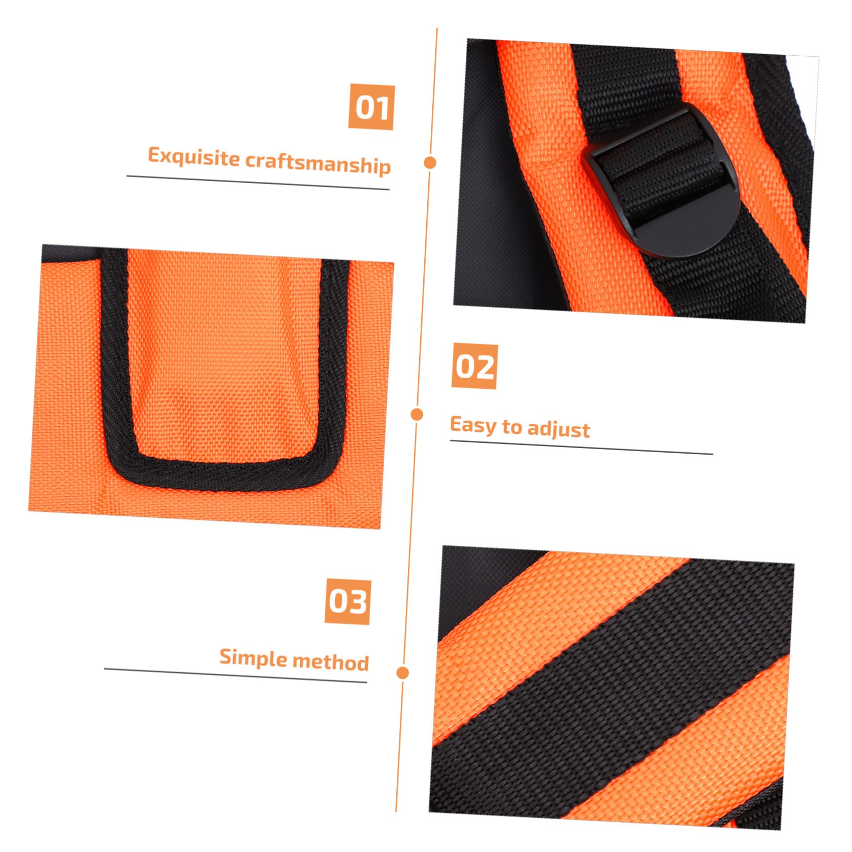 Abaodam Imbracatura Decespugliatore Doppia Spalla 2pezzi Tessuto Imbottito Arancia per Riduzione Pressione e Uso Confortevole per Giardinaggio