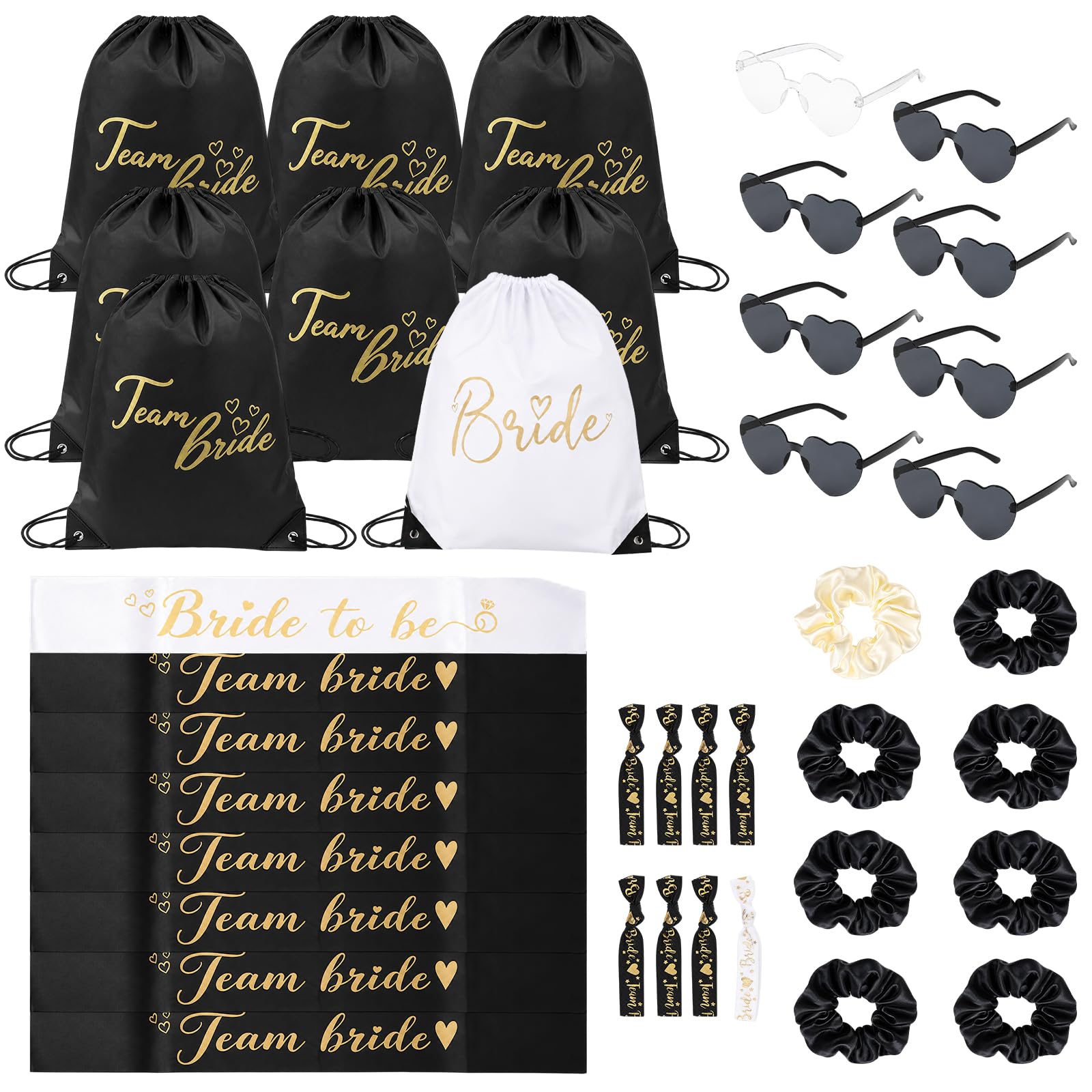 40PCS Hen Party Bags with Drawstring Bride Team Bride Hen Party Accessories