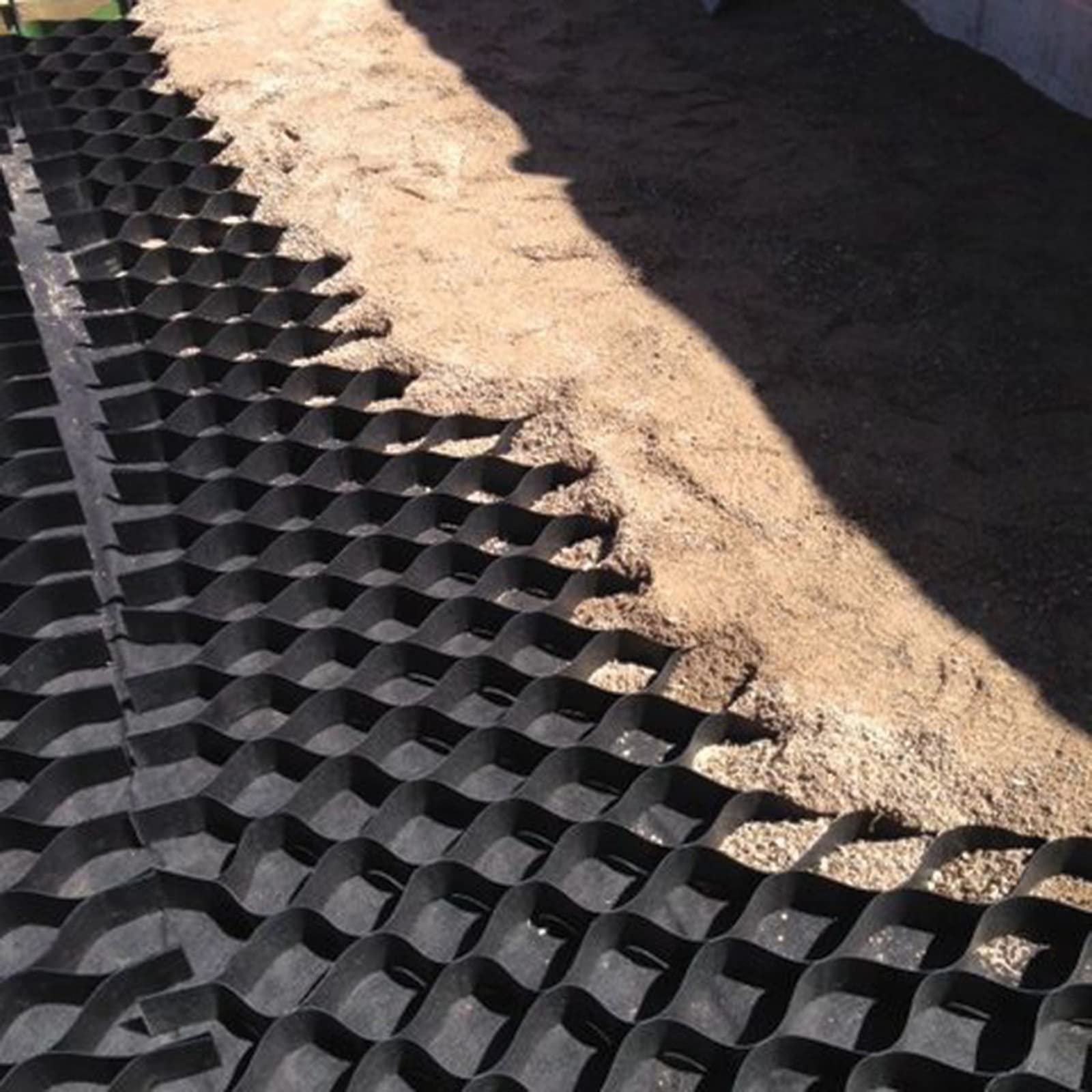 Pavimentos flexibles de grava para entradas, rejilla de suelo de panal para muros de contención y entradas de césped, rejillas de expansión de suelo (5 m x 6 m / 16.5ft x 20ft) para patios y soluts de