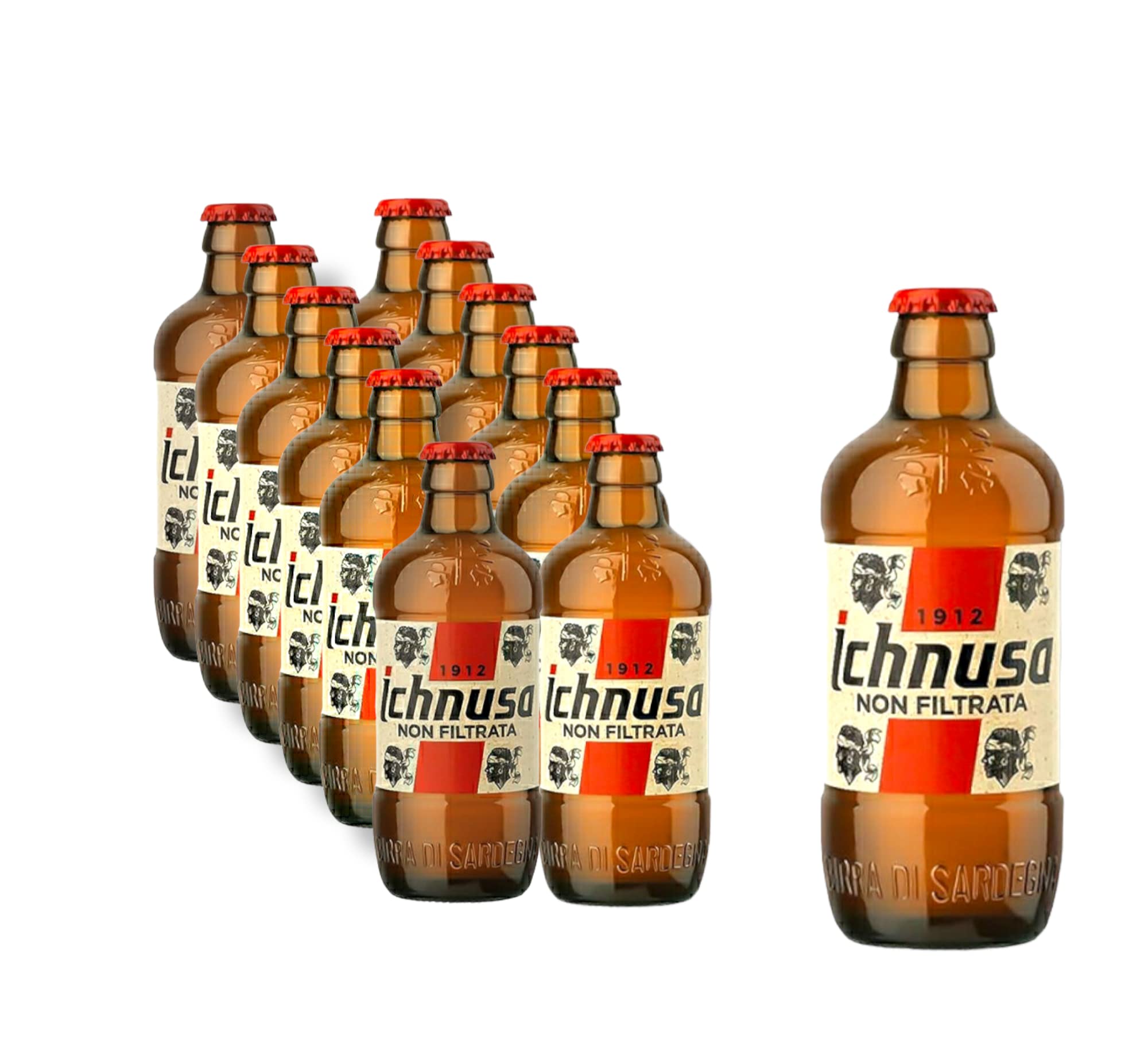 12 x 0,33l Ichnusa Non Filtrata - das sardische Kultbier- unfiltriertes Bier