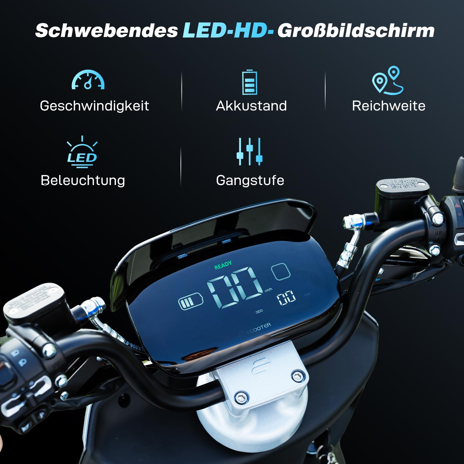 EVERCROSS ET3 Elektro Motorrad, Elektro Motocross mit 60V/31.2Ah, Maximale Geschwindigkeit 45 km/h, 2000W Motor,Reichweite 85-100 km,Doppelte Stoßdämpfung, Elektrisches Offroad-Motorrad für Erwachsene