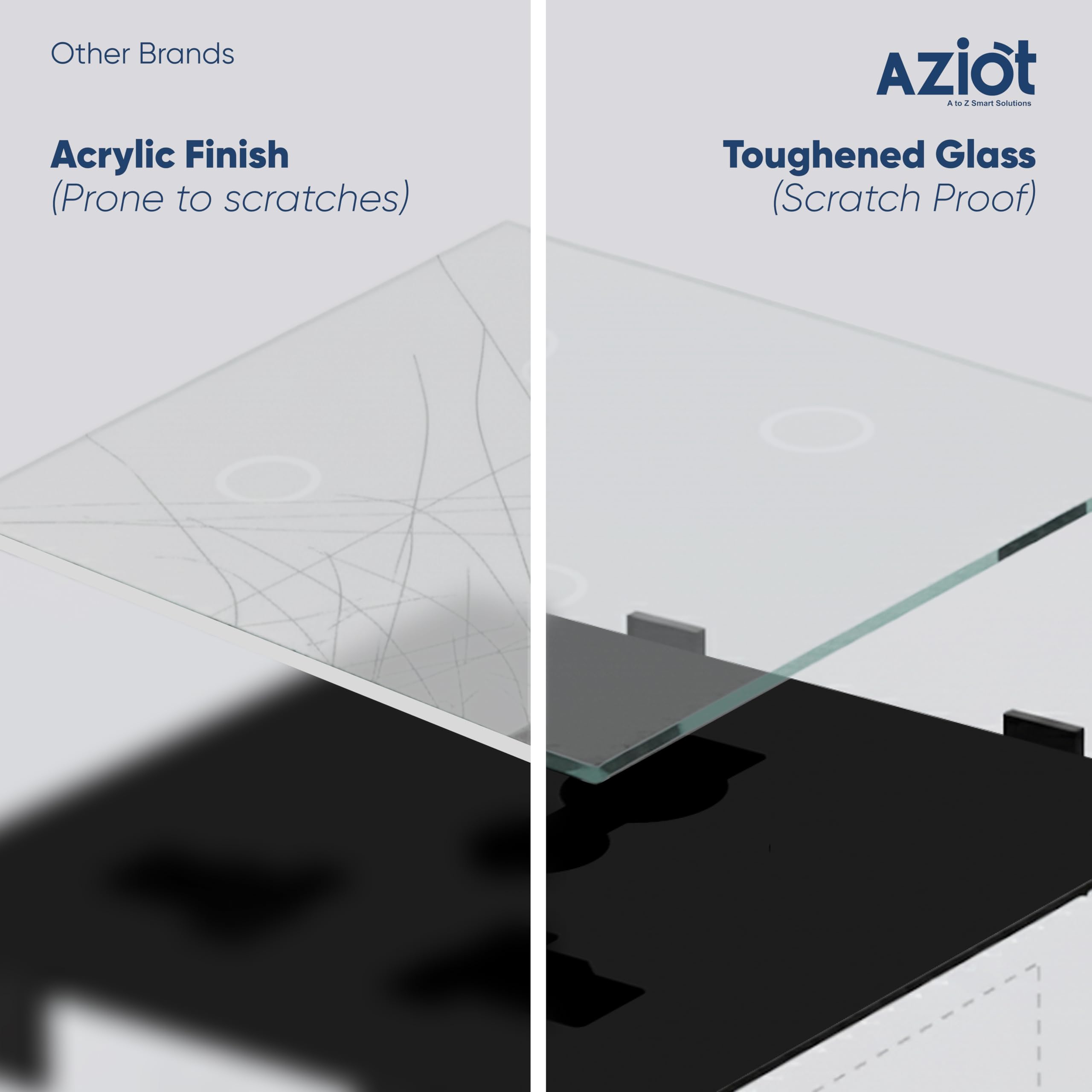 AZIOT 6amp Modular Socket - Glass Touch -4