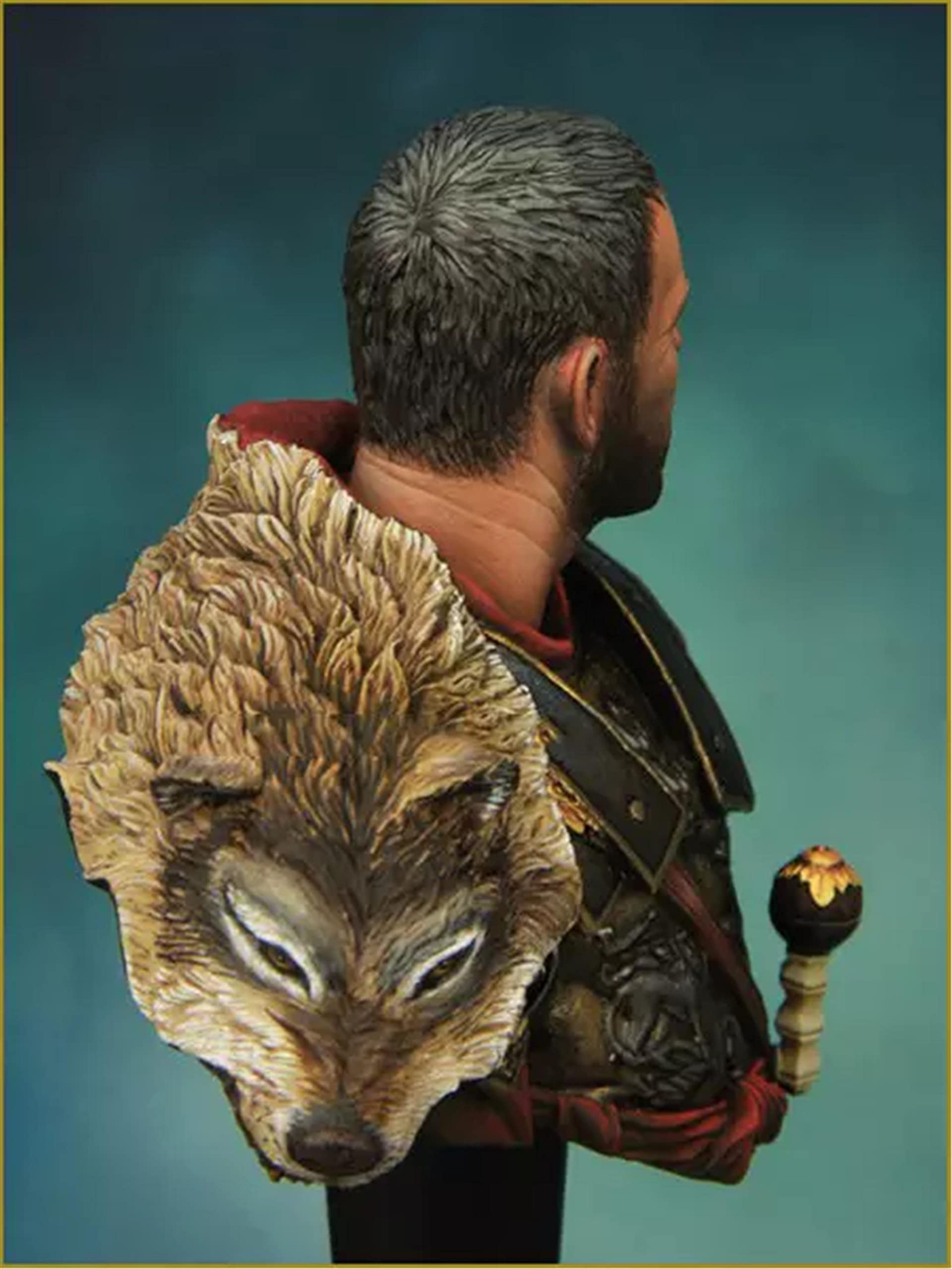 Goodmoel 1/10 Antico Comandante Militare Romano Resina Figura Busto Modello/Soldato Smontato e Non Verniciato Die Cast Kit/Lw-7516