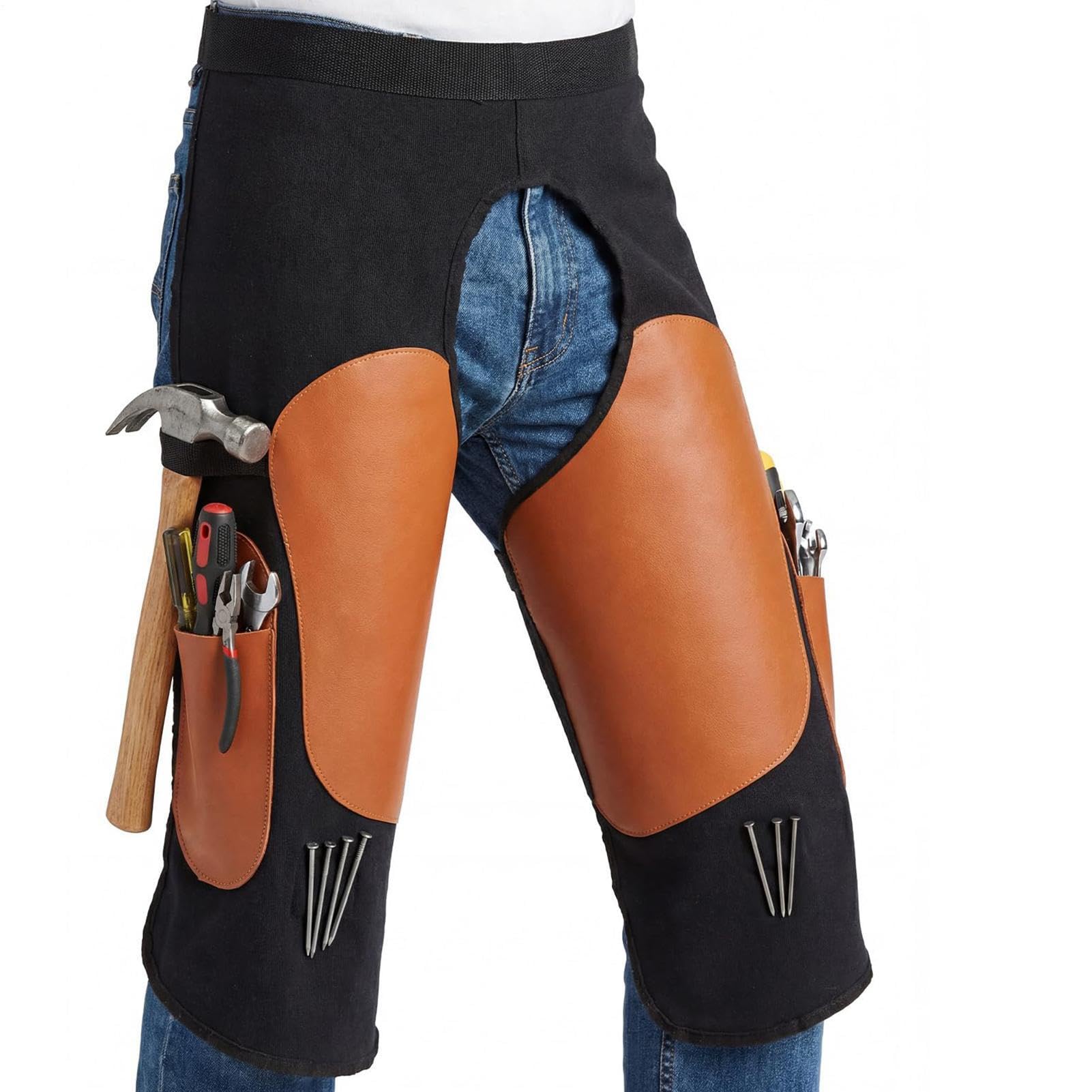 Equine Farrier Schürze, robust, 140 x 66 cm, verstärkte Knie-Schutzkleidung, verstellbare Arbeitsschutzkleidung, Wartungsausrüstung E