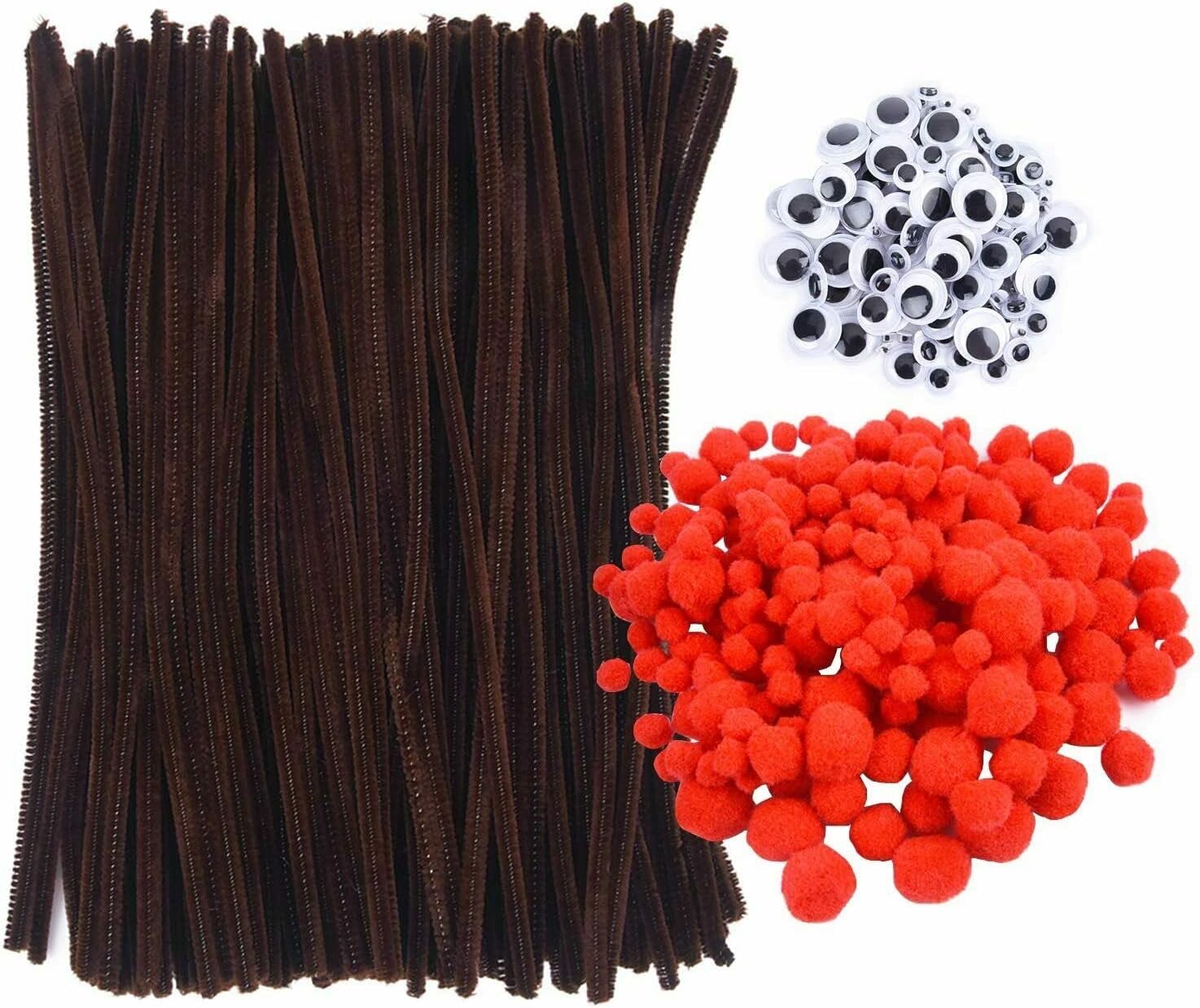 Brown Pipe Cleaners Set 450PCS Craft Art Pipe Cleaners