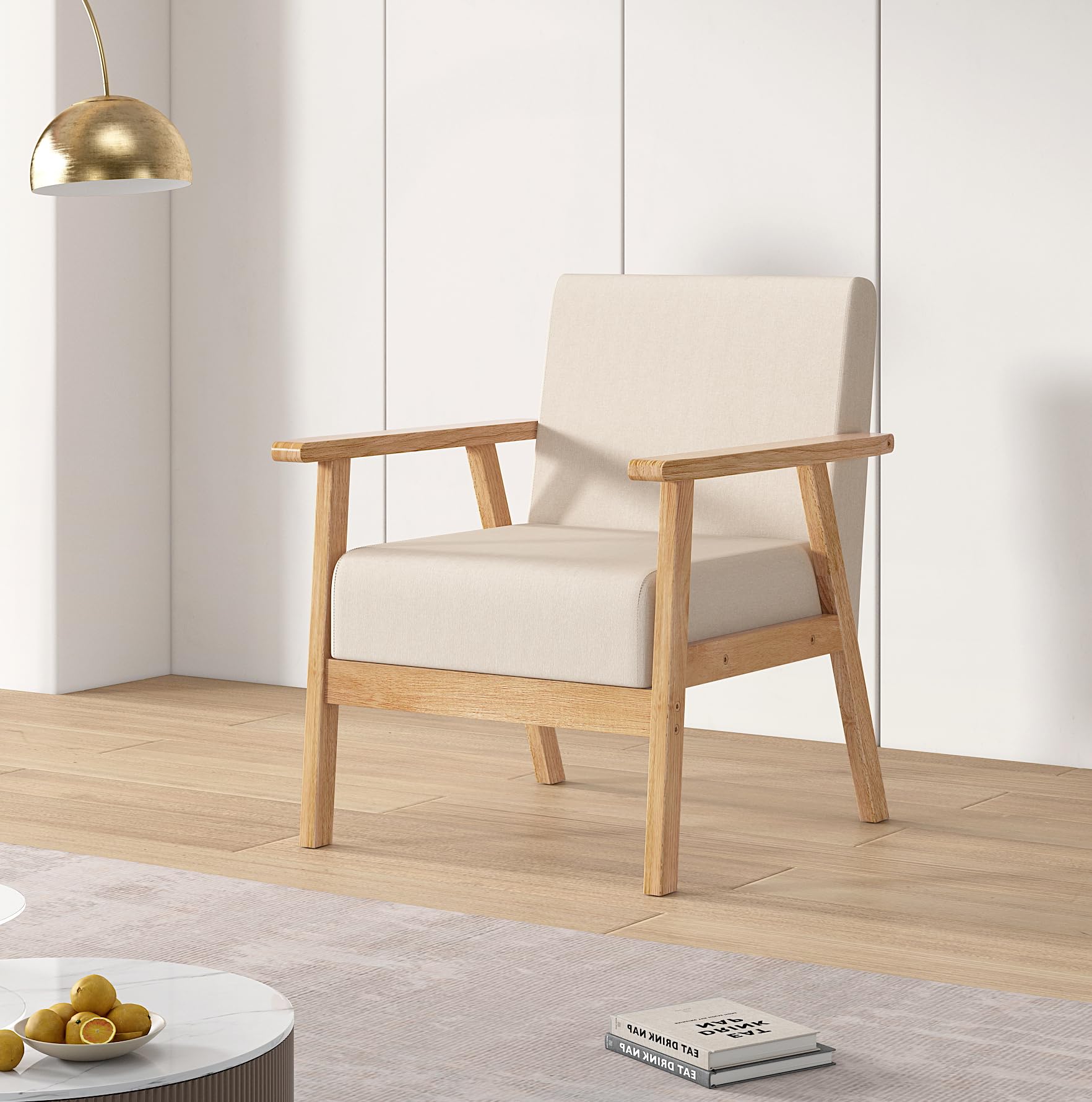 Mcc Direct Sofa Single Seater Linen Fabric Sofa Upholstered Seat