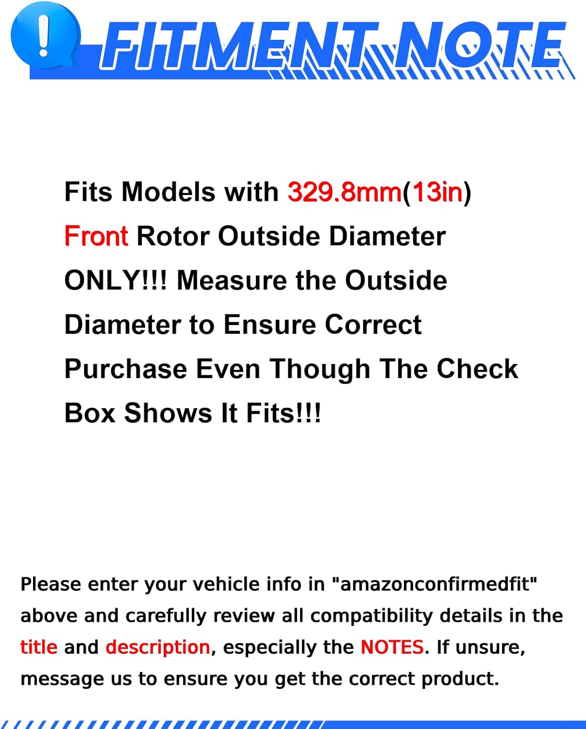 Anpulsero Front Automotive Replacement Brake Kit, Brake Rotors Ceramic Brake Pads Compatible with 2009-2015 Honda Pilot, 2007-2013 Acura MDX|Brake Pads and Rotors Kit |329.8mm(13in)