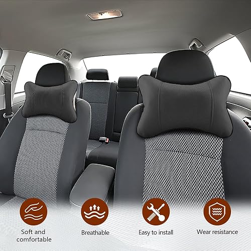 Miniatura 7 de Almohada de asiento de automóvil, almohada para el cuello del automóvil, almohada de apoyo para el cuello del automóvil, reposacabezas de cuero