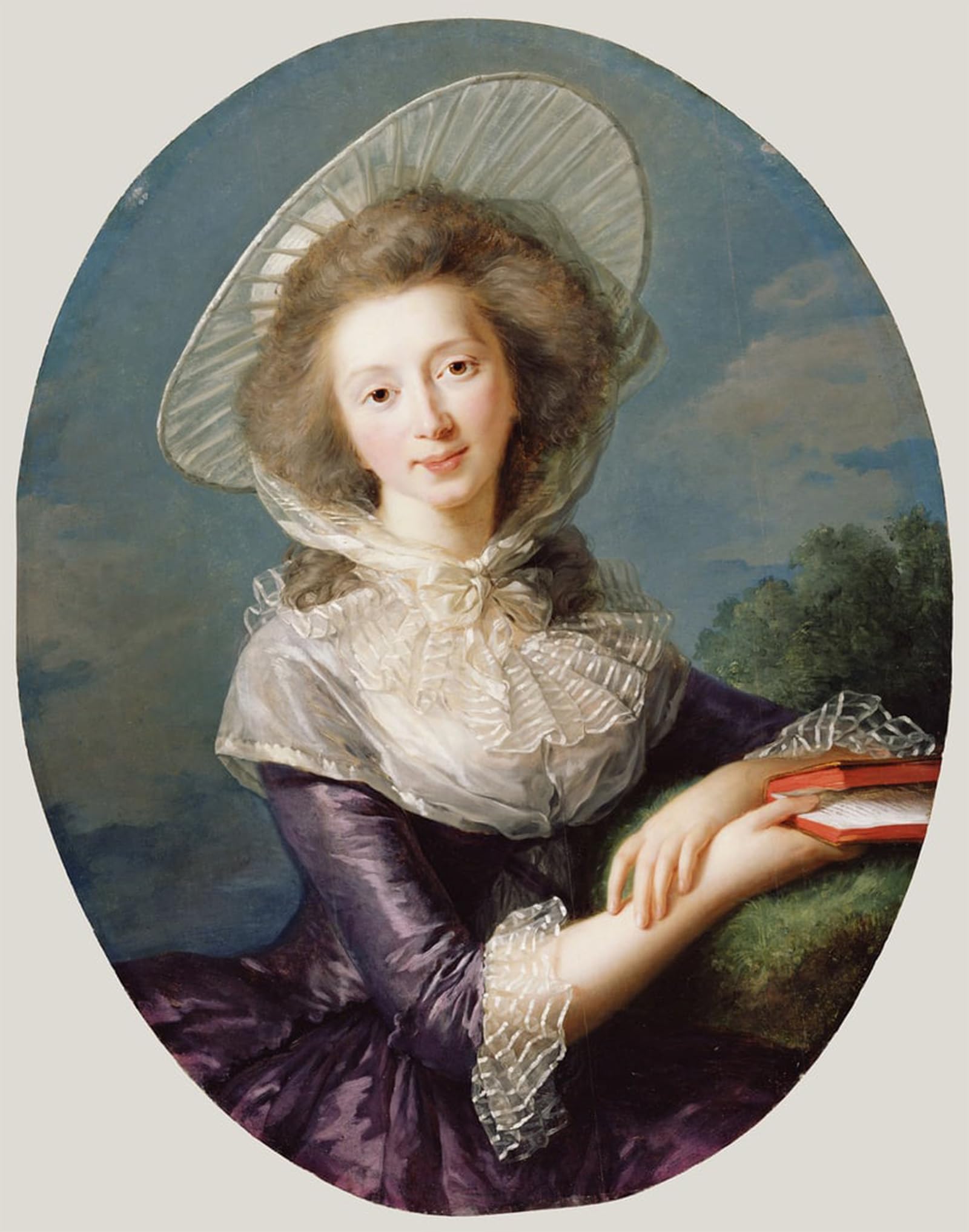 ARTXLXXBN Famous Painting Canvas Artwork Graffiti Print the Vicomtesse De Vaudreuil by Elisabeth Louise Vigee Lebrun Portrait Canvas Image for Home Decor 60x90cm