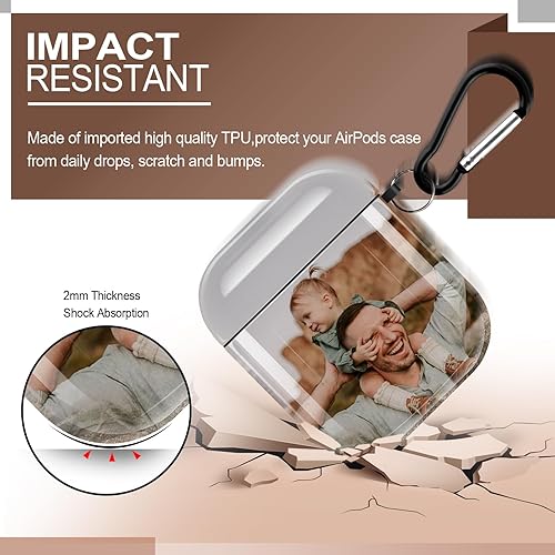 Miniatura 3 de Funda personalizada compatible con Airpod de 21 generación, personaliza tu foto, texto y nombre para Airpods