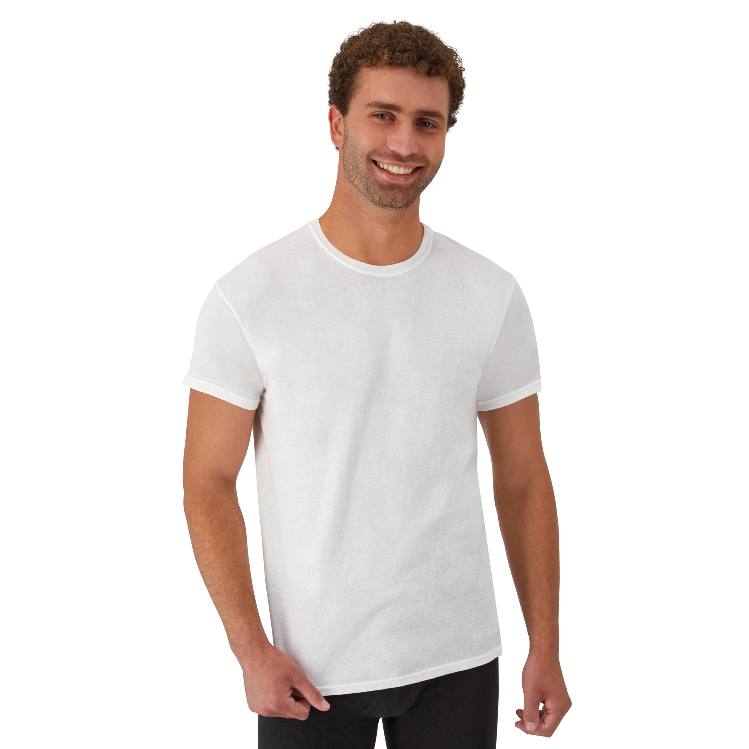 Hanes Undershirt Packs, Stay-Tucked Soft Cotton Undershirts, Best Undershirts for Men, White/Black/Asstd Multipacks Canottiera Uomo (Pacco da 6)