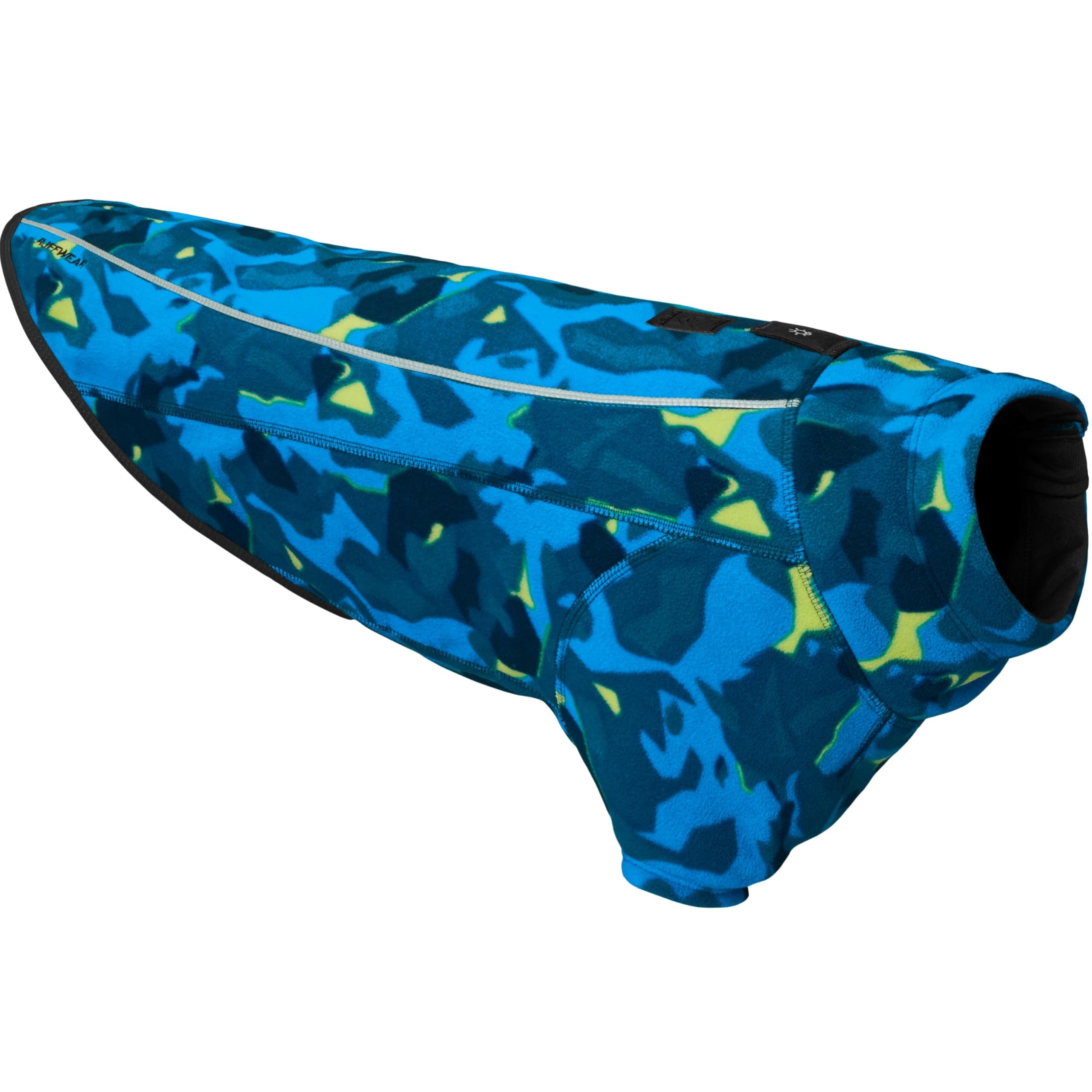 RUFFWEAR Abrigo de Forro Polar para Perro, Climate Changer Jacket, cálido y versátil Abrigo para Perros con Mangas de poliéster para Clima despejado y frío, Glacier, X-Large