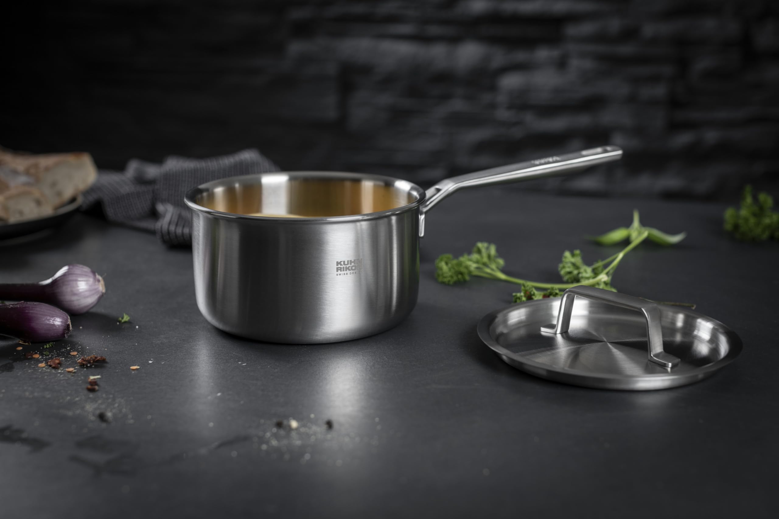 Kuhn Rikon CULINARY FIVEPLY Topfset, 3-teilig, Edelstahl, Induktion