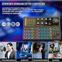 Vista 7 de Mesa de mezclas de sonido, tarjeta de sonido cambiadora de voz con múltiples efectos de sonido - Tarjeta de sonido en vivo