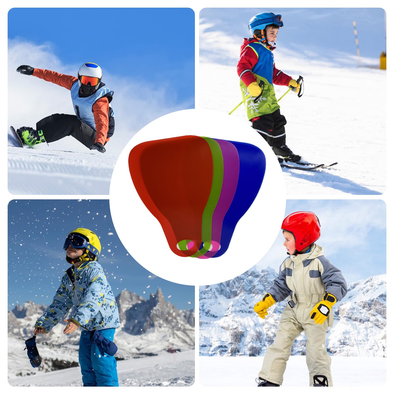 Luge De Neige Enroulable Antidérapant – 4 Planches – PE – Adulte Et Enfant – Plage, Sable, Glace, Neige