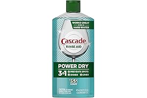Cascade Power Dry Dishwasher Rinse Aid (16 fl oz): Eliminate Spots and Film