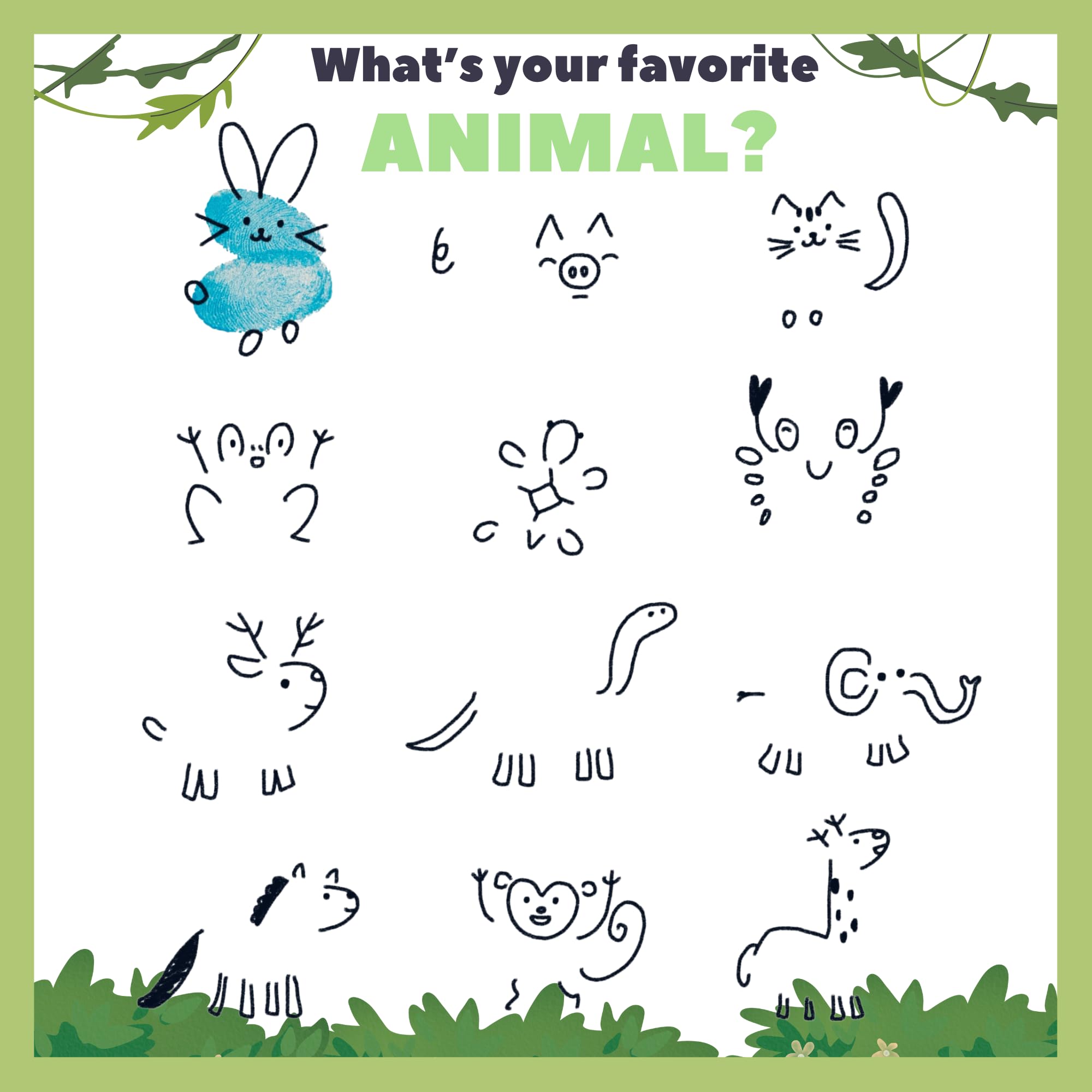 COLOR ME PRAISE Washable Ink Stamps for Kids - 10 Bright Colors Fingerprint Art Pad Set with Drawing Guide - Non-Toxic Craft Supplies for Toddlers, Preschool & Classroom Activities - Image 5