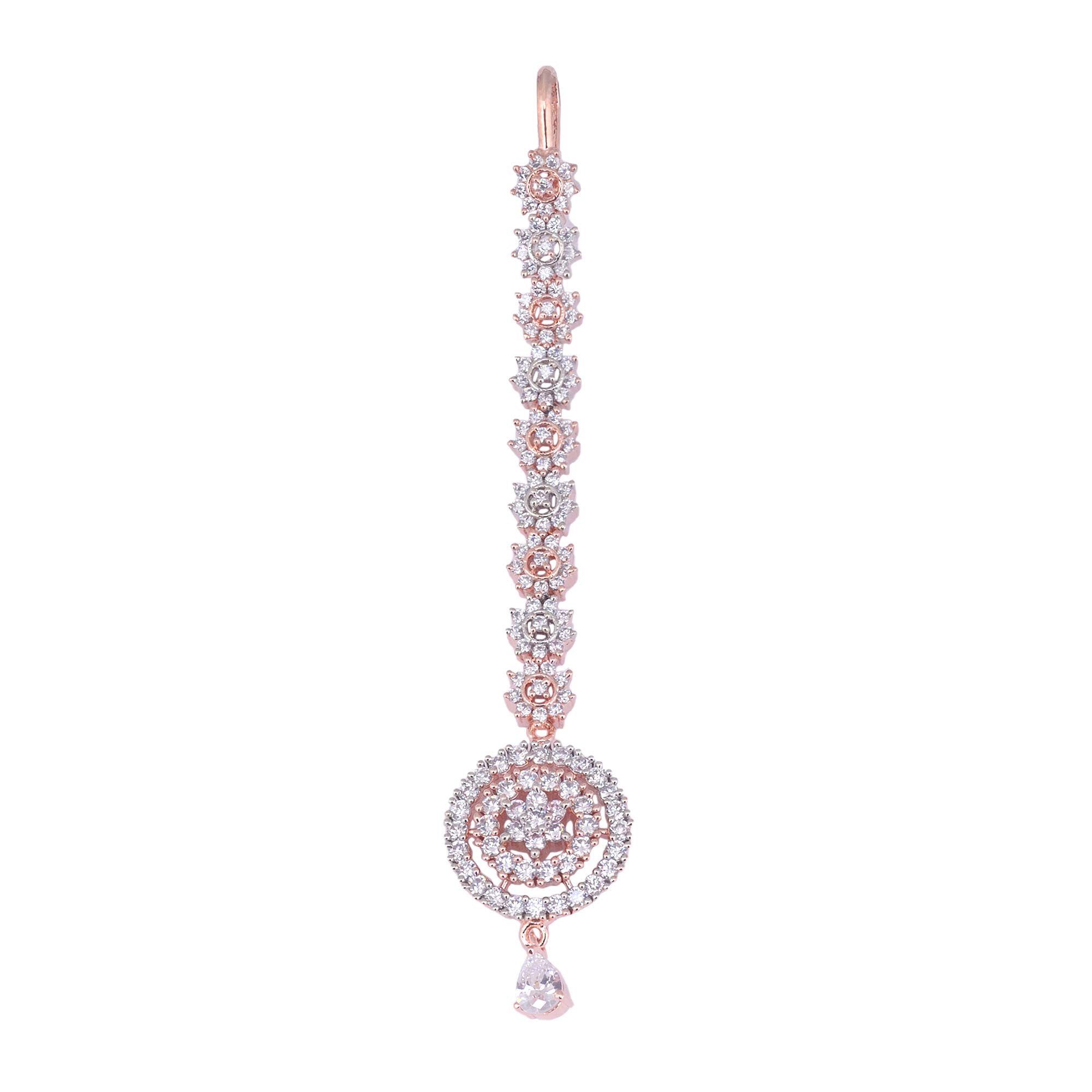 Saraf RS Jewellery-Intricate design Maang Tikka Rose AD studded for Women & Girls (B08WRZ91K7) Amazon Price History, Amazon Price Tracker