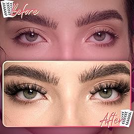 Veleasha False Eyelashes Wispy Faux Mink Lashes Fluffy Handmade Fake Eyelashes Natural Look 7 Pairs Pack Luxury Cat Eye Lashes (801)