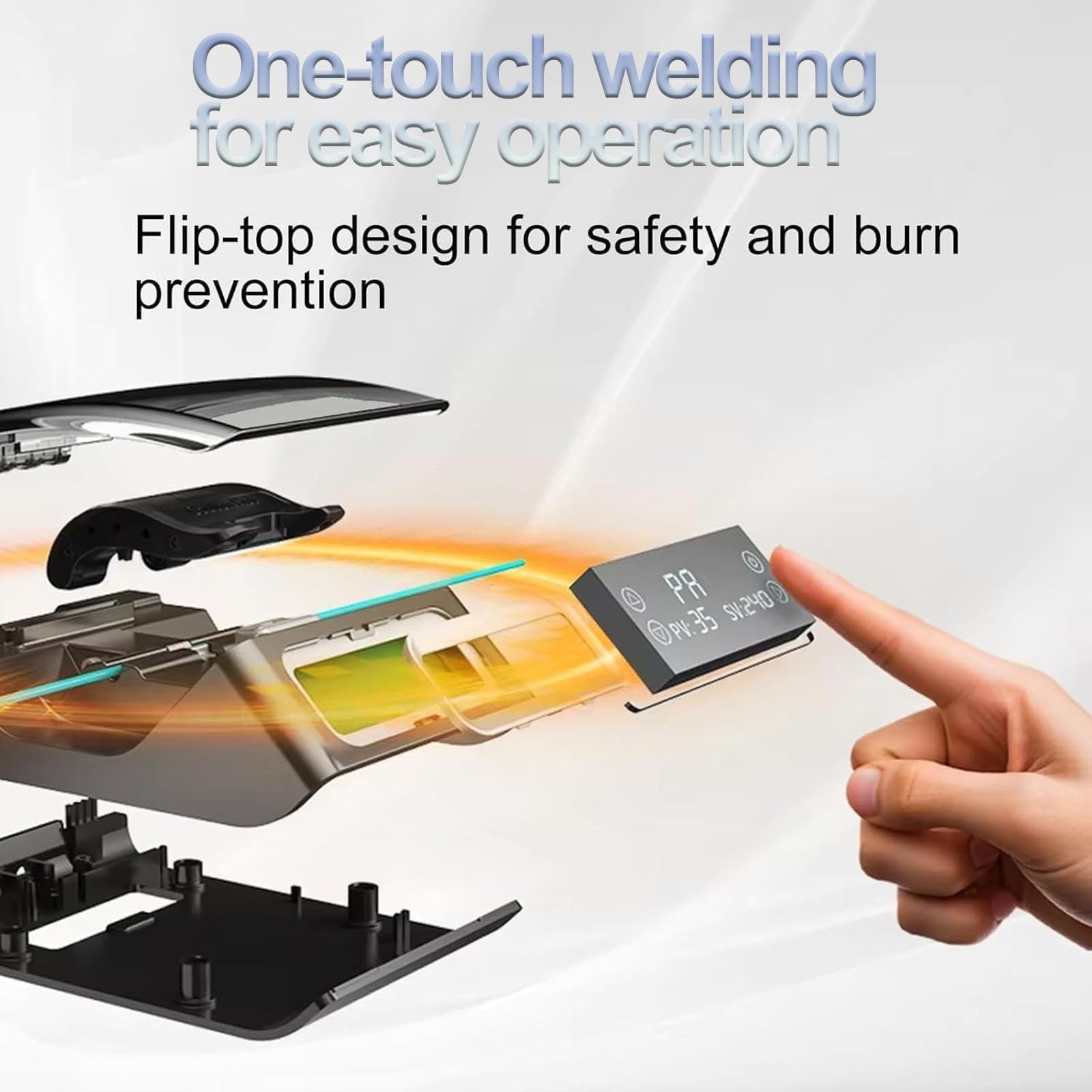 COYEUX Złącze filamentu do drukarki 3D, łącznik filamentu z 200 tulejami PTFE, szybkie nagrzewanie do 240°C, do filamentu 1,75 mm, kompatybilny z PLA PETG, TPU, ABS, PA, nylon