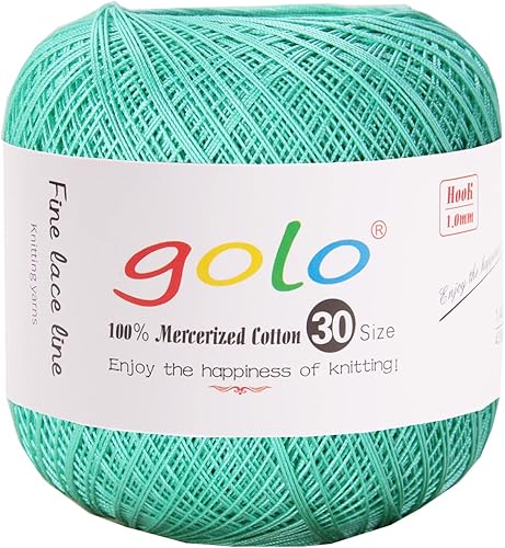 Miniatura 165 de golo Hilo de ganchillo para tejer a mano tamaño 30 hilo de tatuaje Hibiscus color-166 166-Hibiscu,oro 160,202 Azul Mar,203 Aguacate,206 verde,208