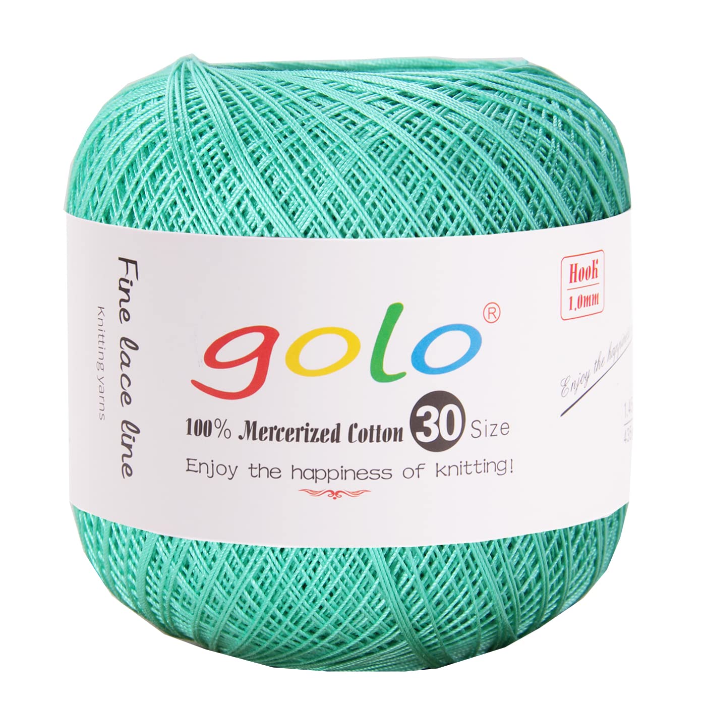 golo Crochet Thread for Hand Knitting Size 30 Tatting Yarn Mint Green-718