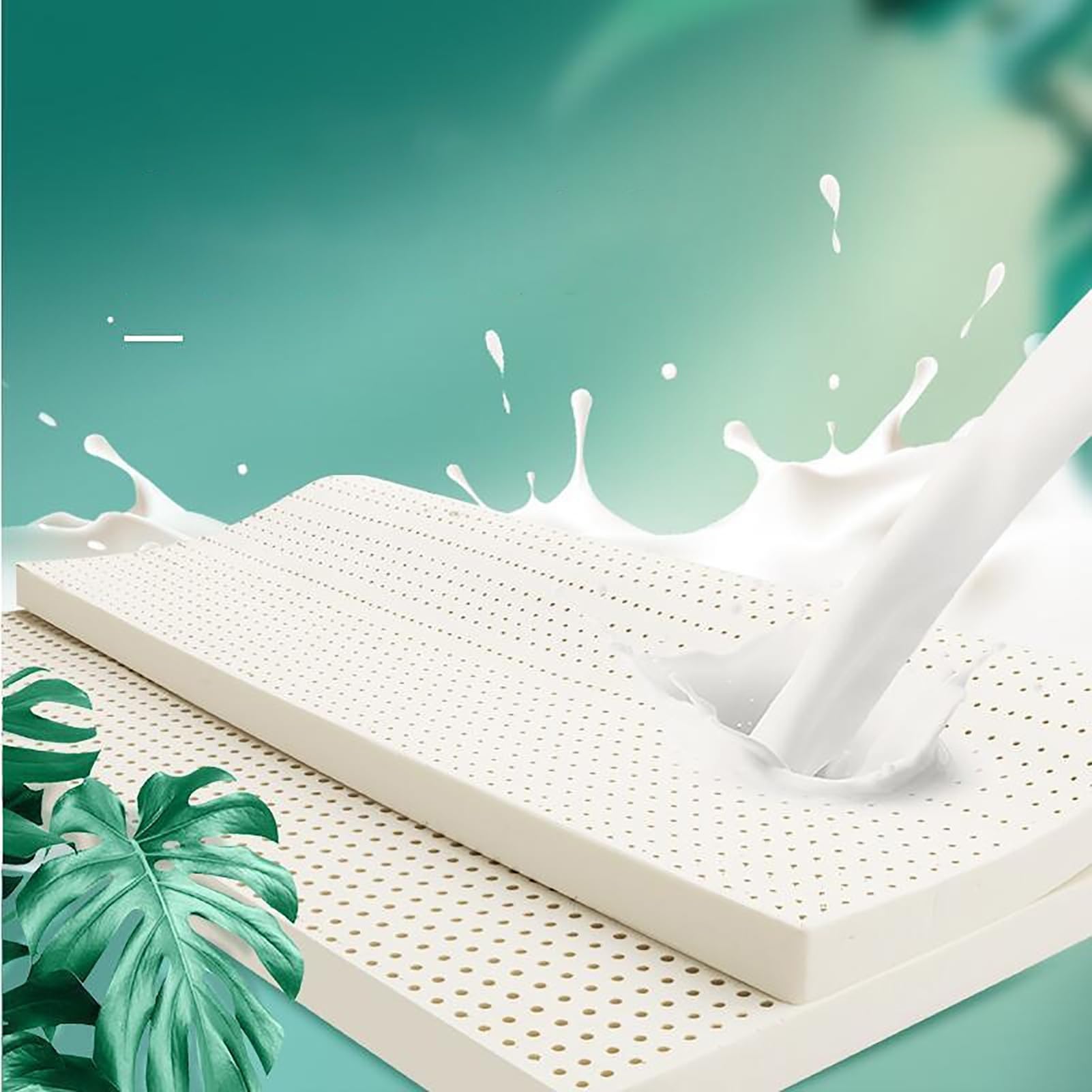 BIRJXVTO Natural Latex Mattress Topper,Premium Latex Mattress Topper,Washable Natural Latex Mattress Imported Natural Rubber Pure Mattress,4in,90x190cm(35x75in)