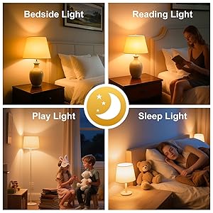 KINUR LED Amber Dimmable Light Bulbs, A19, 9W, 1800K, E26 Base, 60W Equivalent, Amber Soft Light Bulbs Warm Night Light for Bedroom, Healthy Sleep, Baby Nursery Light 2 Pack