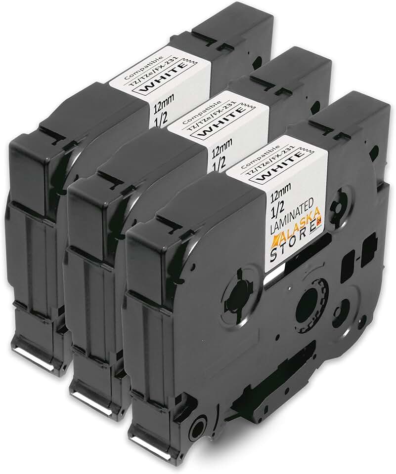 Brother TZE-231 Nastro Compatibile Nero Su Bianco 12mm X 8m