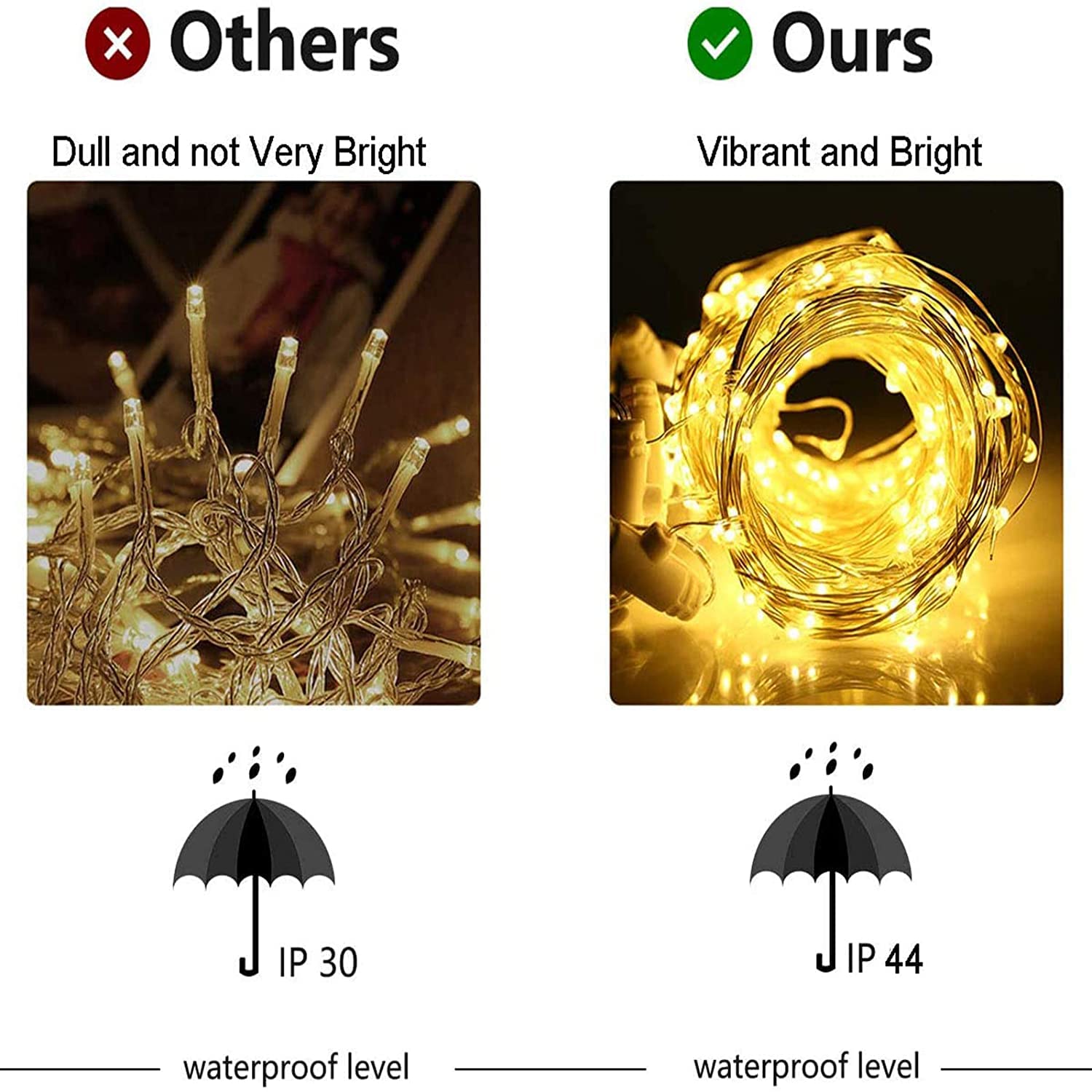 DazSpirit 3Mx3M 300 Tenda luminosa a LED, catena di luci USB decorative con 8 modalità di luce Telecomando e timer, impermeabile per la festa di nozze Camera da letto di Natale (Bianco Caldo)