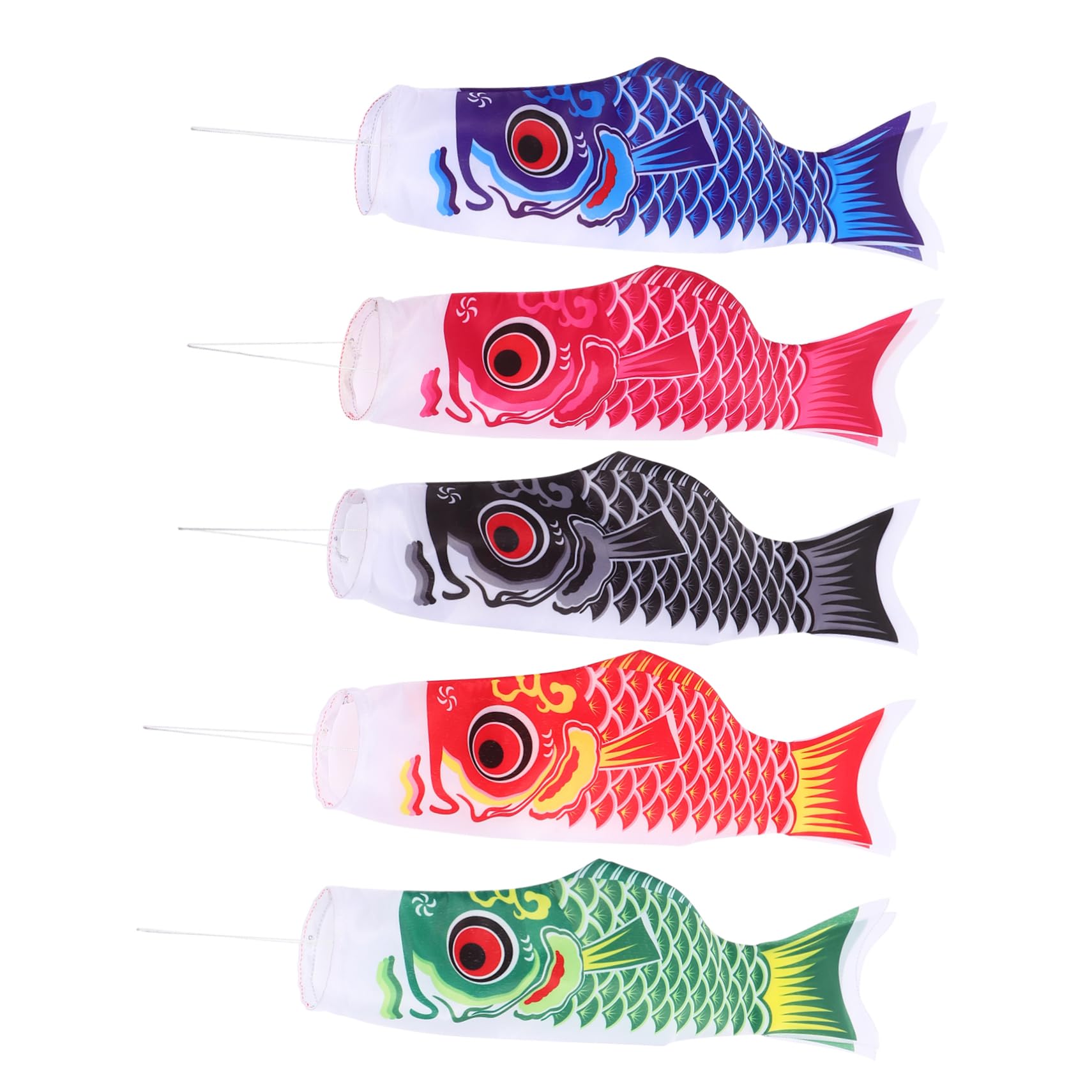 Drapeaux de carpe japonaise en satin pliables faciles à ranger