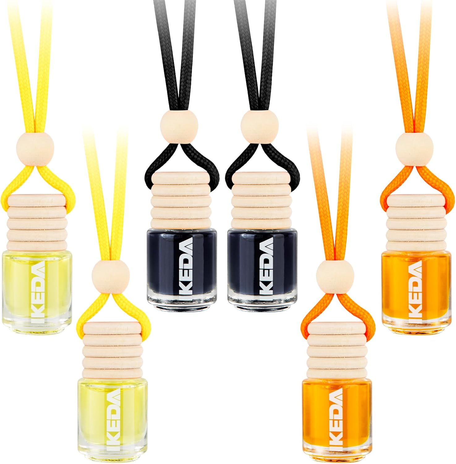 Ikeda Car Air Freshener Hanging Diffuser, 45 Days Long Lasting, 6 Pack 4ml