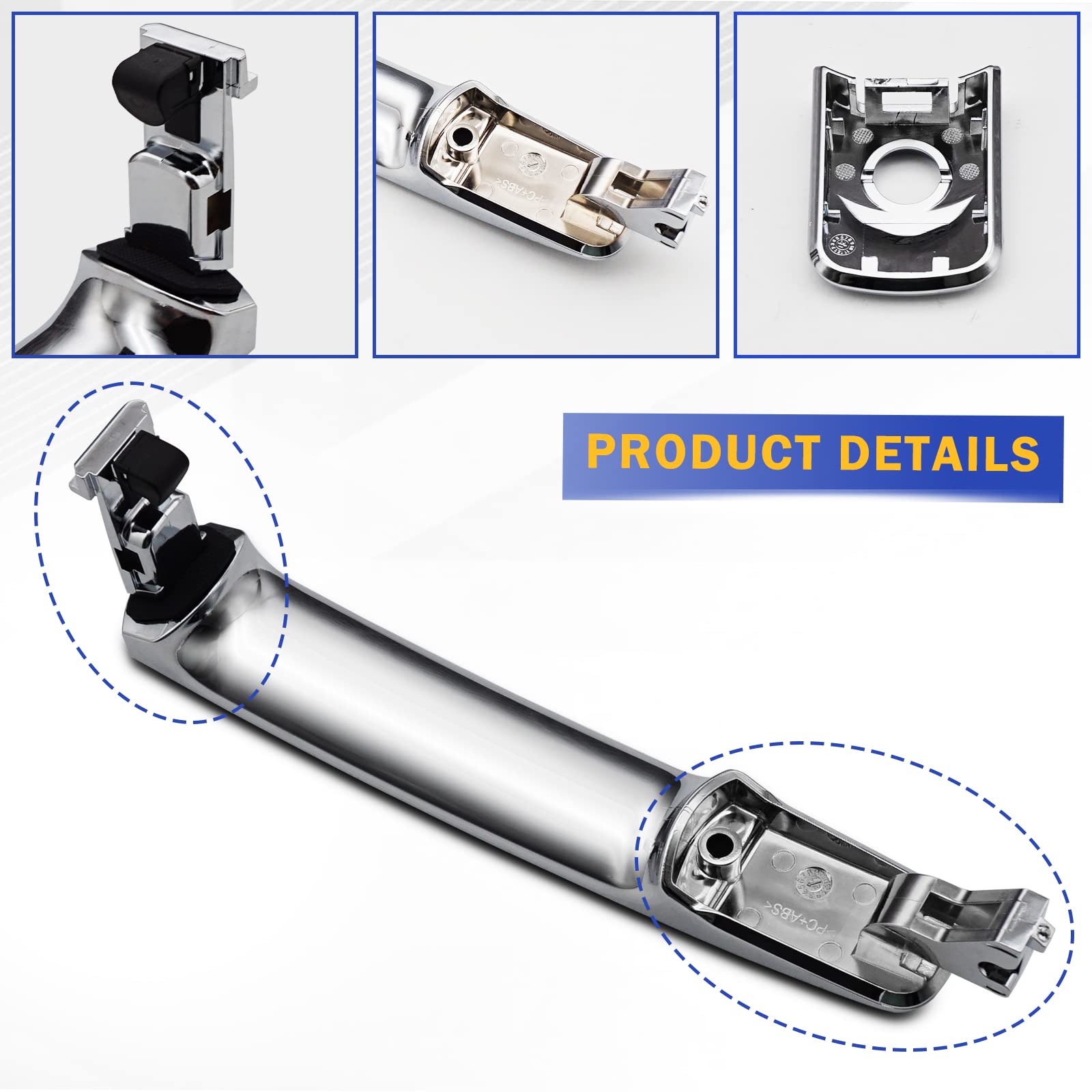 Amazon.com: X4XZ Chrome Exterior Outside Door Handle Front Left