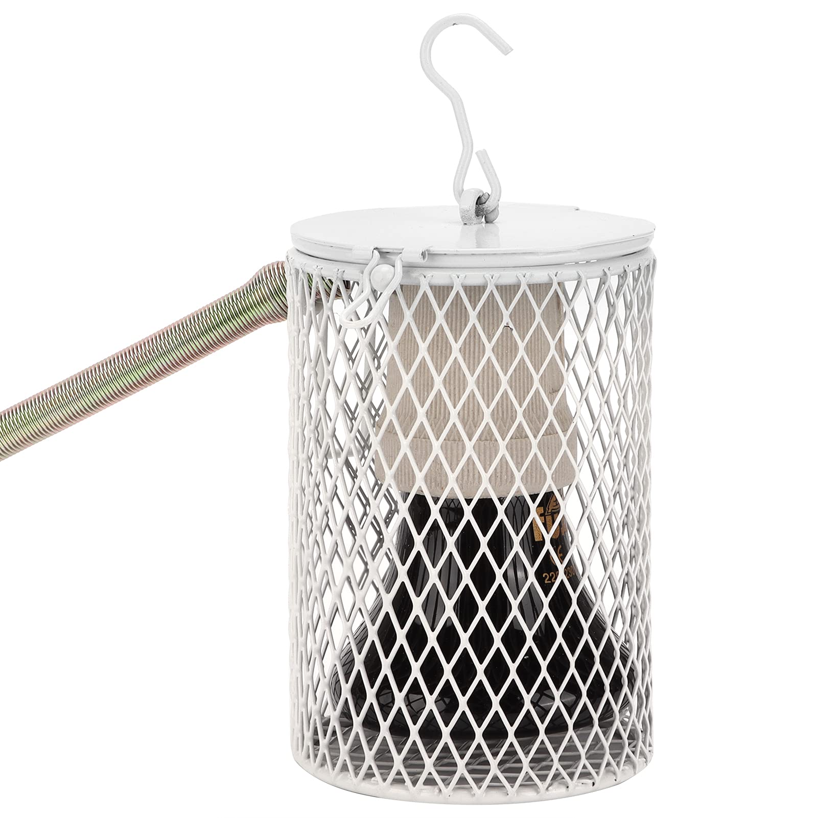 E27 Set Paralume antiscottatura e Lampadina riscaldante per rettili Lampada Termica per rettili con Protezione per Pulcini di Tartarughe Lucertola Serpente(EU220V)