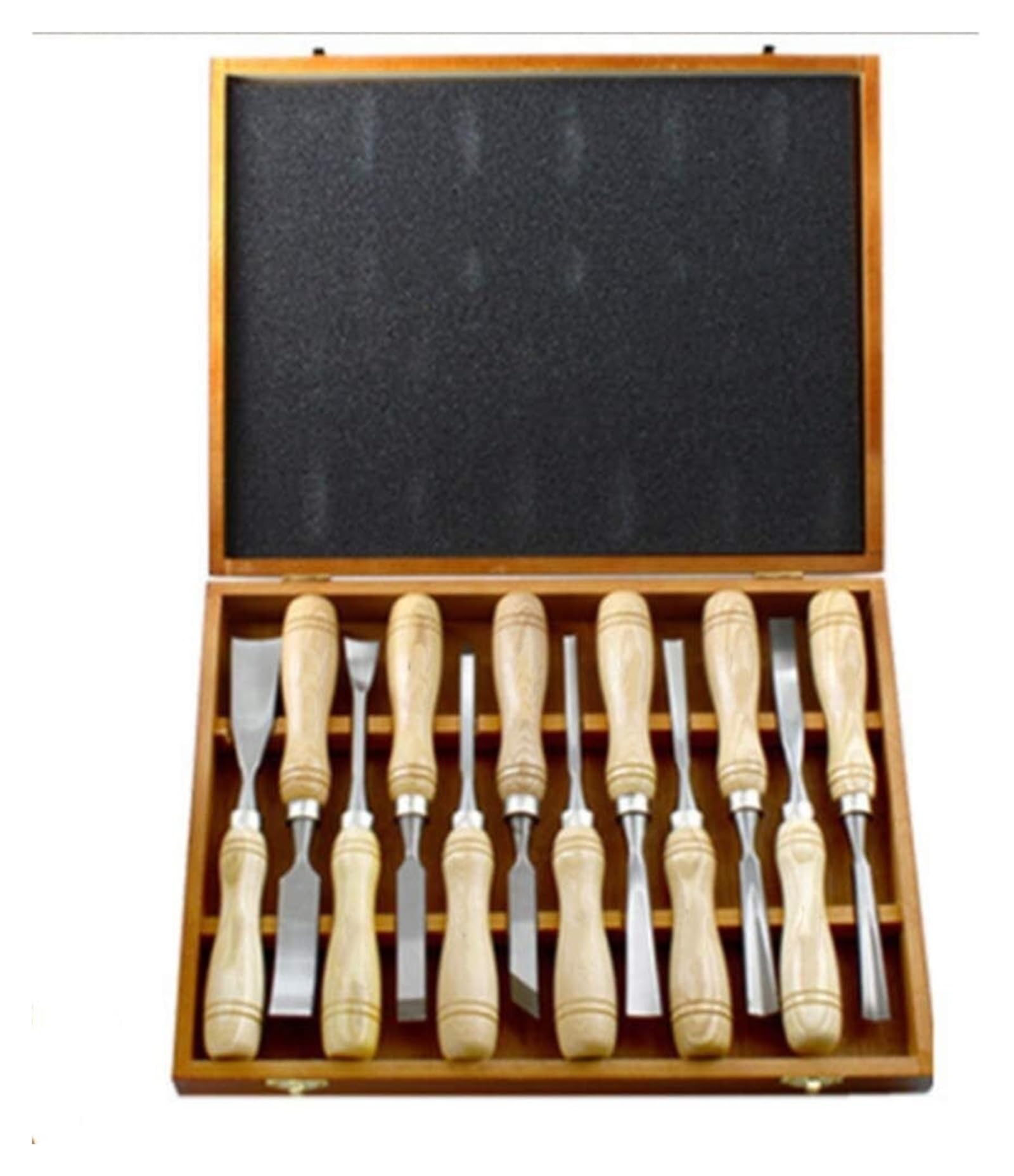 Wood Sculpturetool 12Pcs Wood Carving Chisel SetWood Carving Tool Kits with Wooden BoxProfessional Sharp Woodworking Tools Gifts,