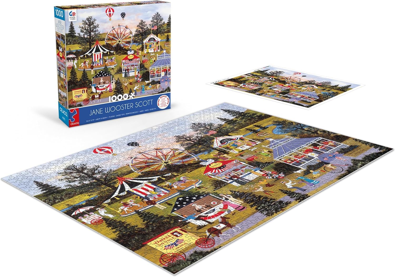 新品未開封 jane wooster scott 1000ピース　ジクソーパズル Amazon.com: Ceaco - Jane Wooster Scott - Stars & Stripes II