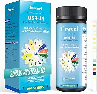 Urine Test Strips | 150 Strips | 14 Parameters Urinalysis Test Strips Full Panel, UTI Test Strips for Men & Women at Home for Ketone Protein Kidney & Liver Function