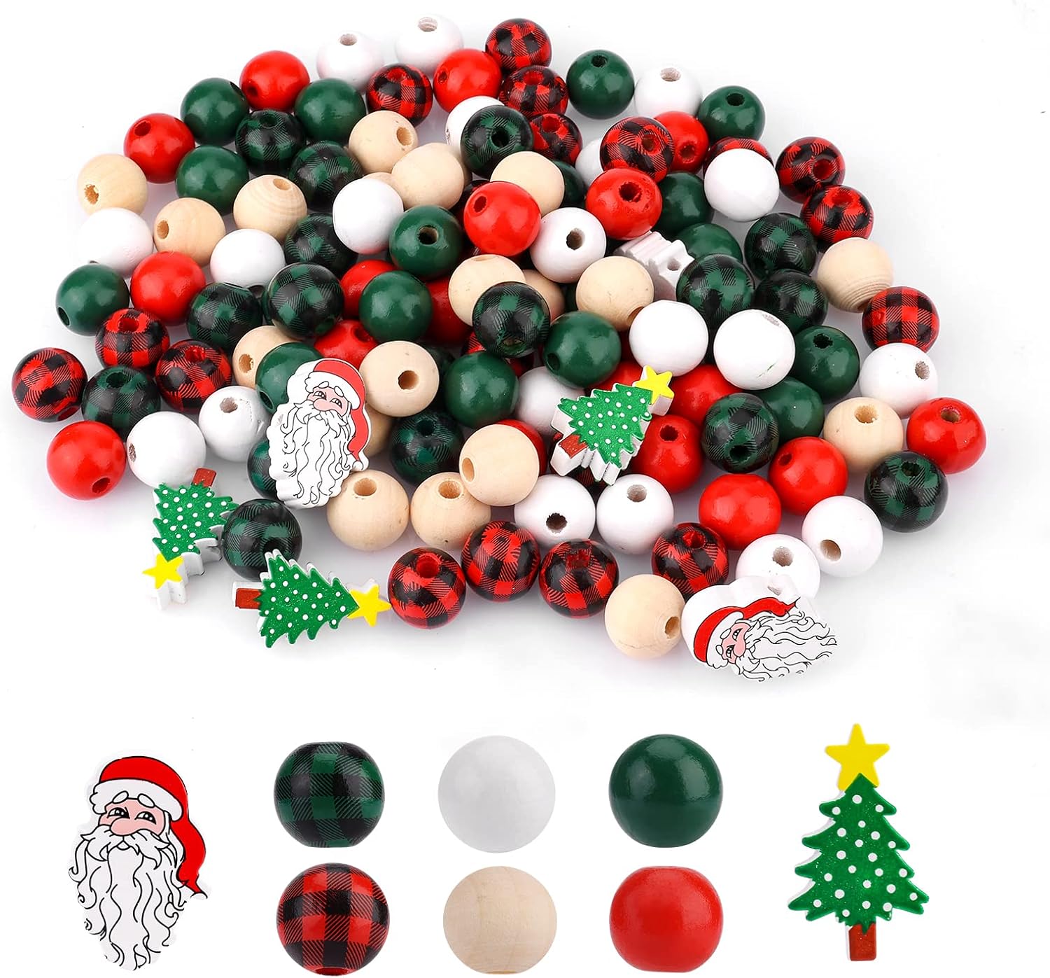 Gurlande De Perles En Bos De Noël, Perles De Ferme De Vacances, Décor