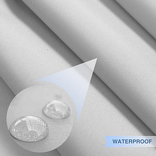 Miniatura 3 de E&K Toldo rectangular impermeable de 12 x 12 pies, con ojales, bloqueo UV, para pérgola, patio trasero, jardín, terraza, al aire libre (gris claro)