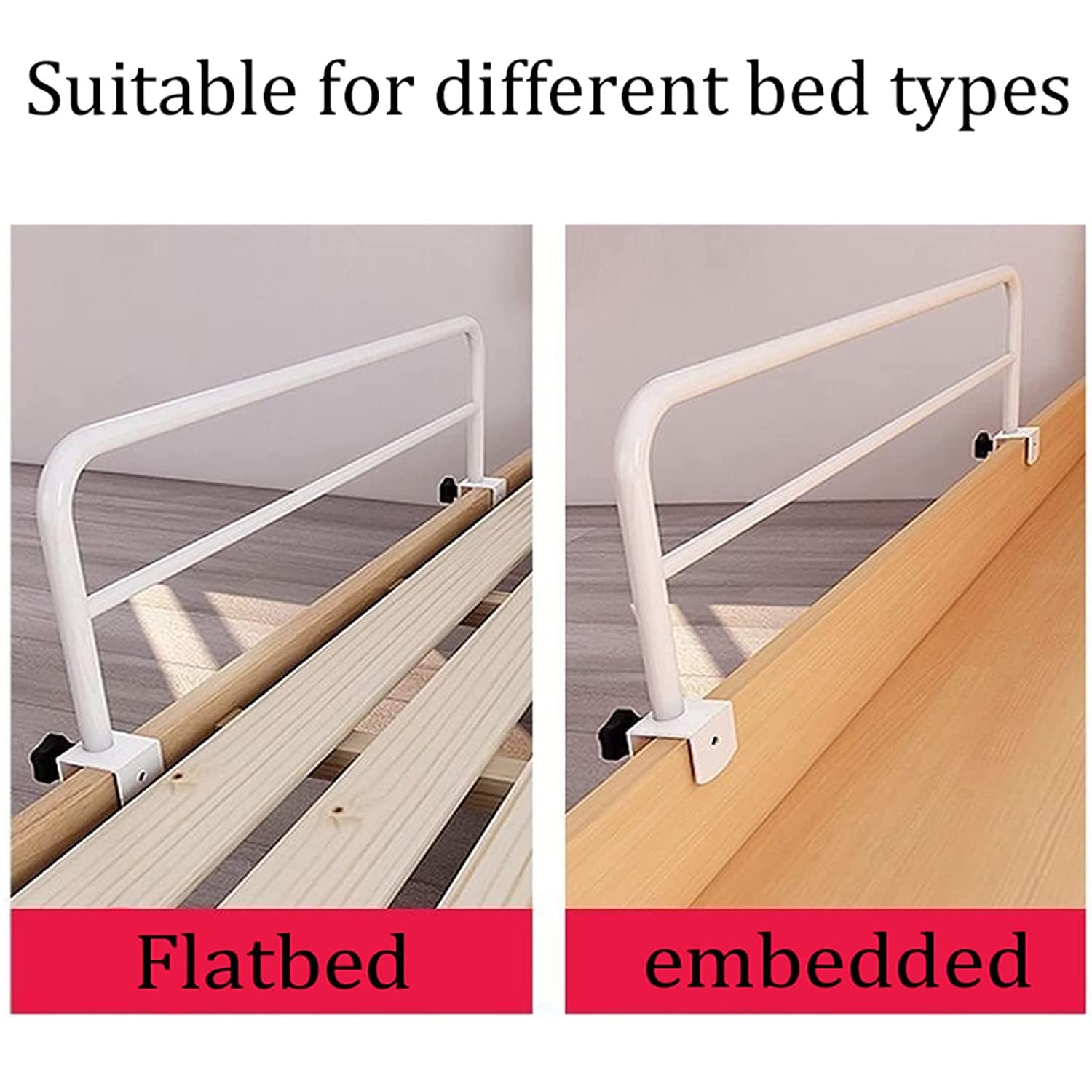 Sponda Letto Regolabile per Anziani, sponde di Sicurezza per Letto mediche a Clip, Barra di Sostegno anticaduta, per dormitori per Studenti, Donne Incinte, Persone disabili
