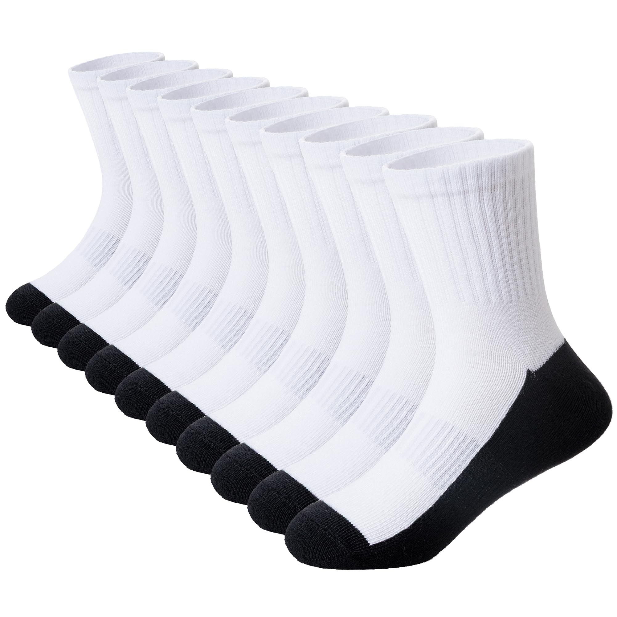 DoSmart Kids Athletic Crew Socks Boys Girls Classics Cotton School Uniform Childs Sports Breathable Casual Socks 10 Pairs