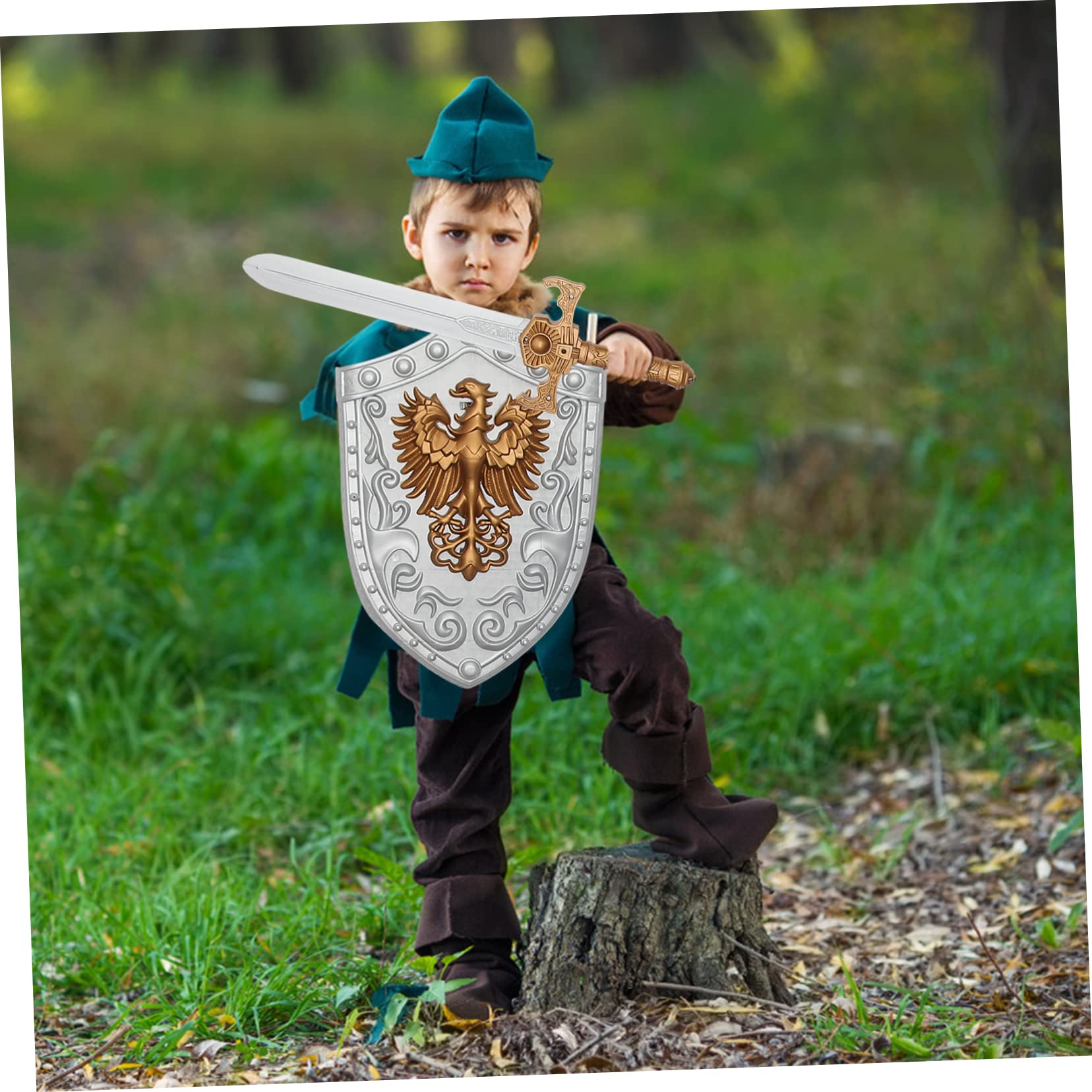 jojofuny 1 Set Ritteranzug Für Jungen Römisches Kostüm Kinderanzüge Für Jungen Ritter-Cosplay-Kostüm Reiterkleidung Ritterrüstung Ritterkostüm Für Cosplay Partykostüm