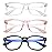 AZorb 3Pack Blue Light Blocking Glasses for Kids TR90 Unbreakable Computer Screen Glasses for Boys & Girls - 3 Pack(Transparent Pink+Transparent+Black)