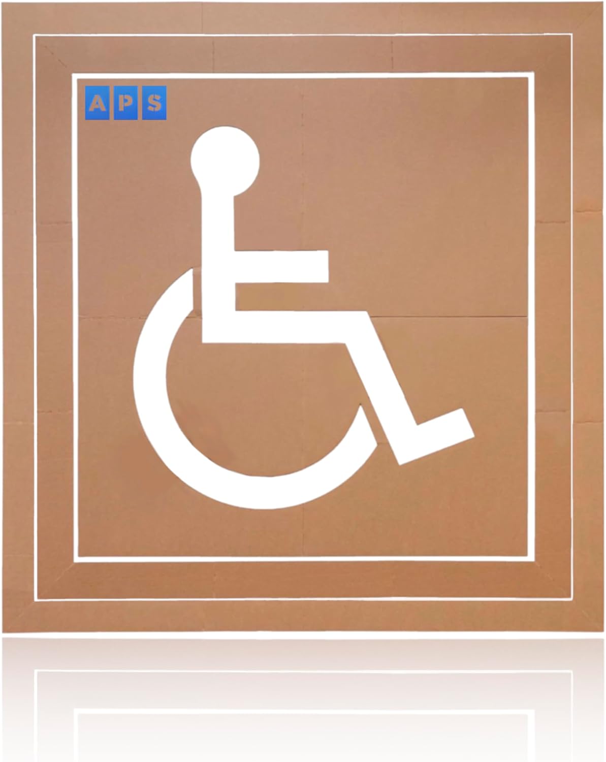 APS 24" Handicap Parking Stencil - 3-Piece Set for Lot & Garage | ADA Compliant | Pavement Stencils for All Surfaces | Made in USA with Recycled Cardboard