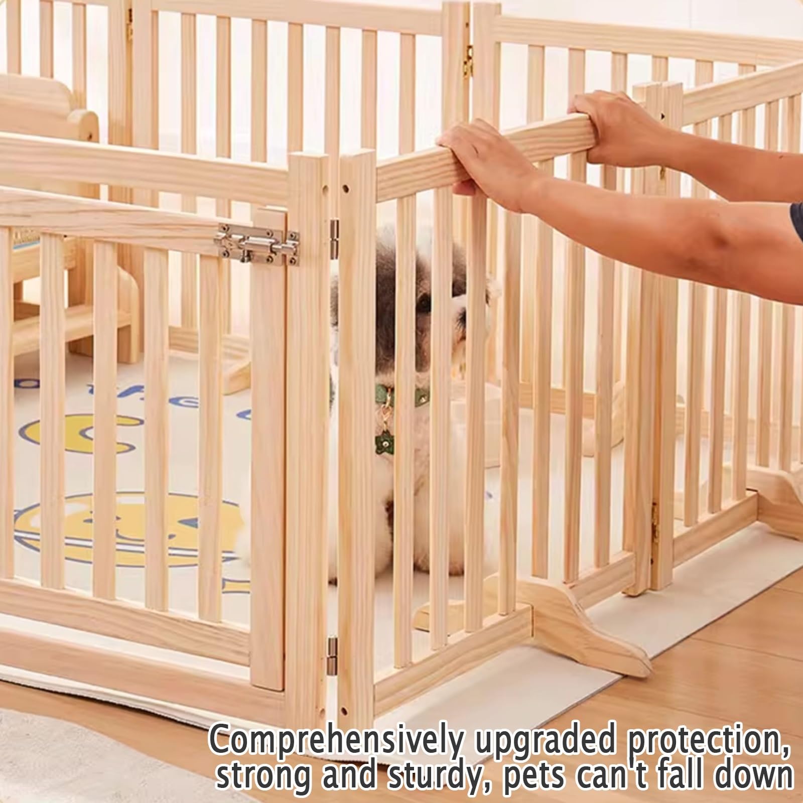 Corral para Perros, Parque Perros pequeños, Interior for Mascotas，Patio de Juegos para Gatos, Conejos y Hurones, Jaula Modular Transparente, con Paneles antiescalada(43cm/16.9in,1 Piece)
